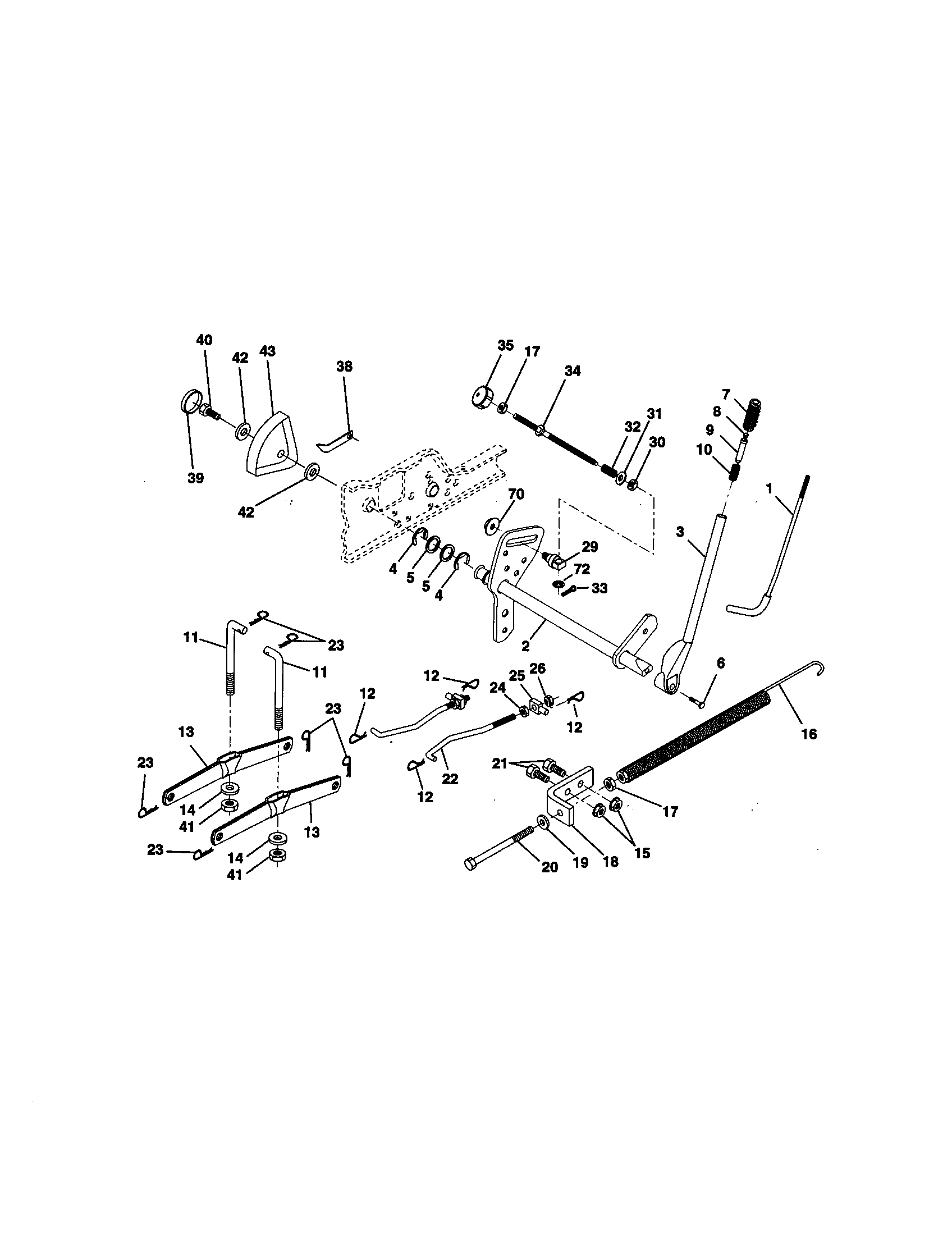 Craftsman 917273321 lift assembly diagram