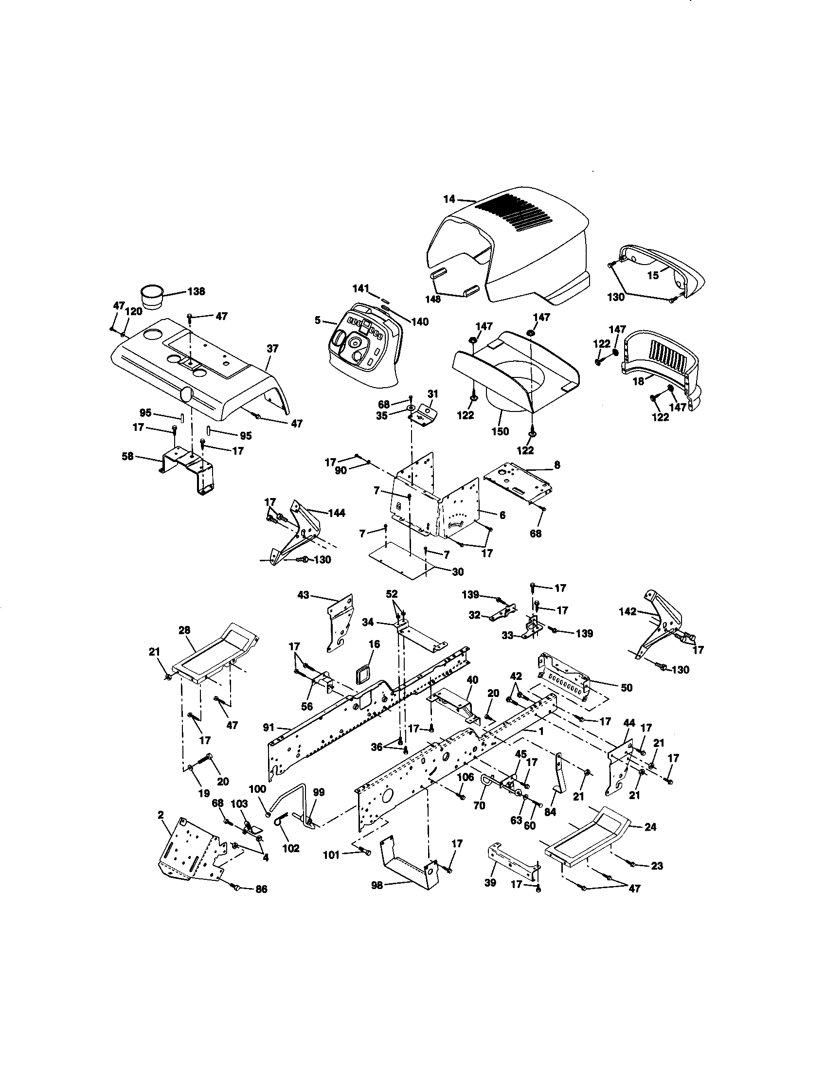 Craftsman 917273023 chassis and enclosures diagram