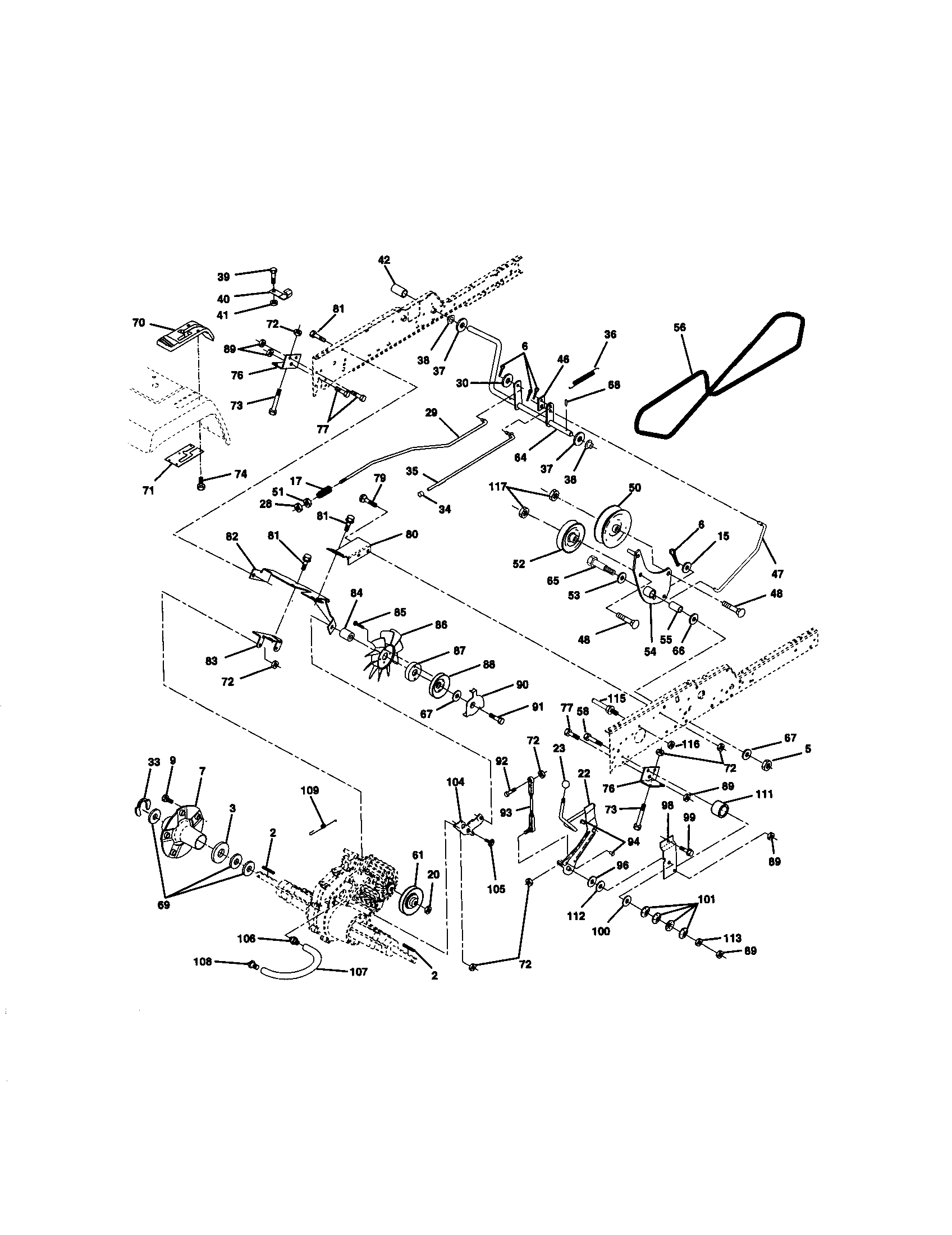 Craftsman 917273023 ground drive diagram
