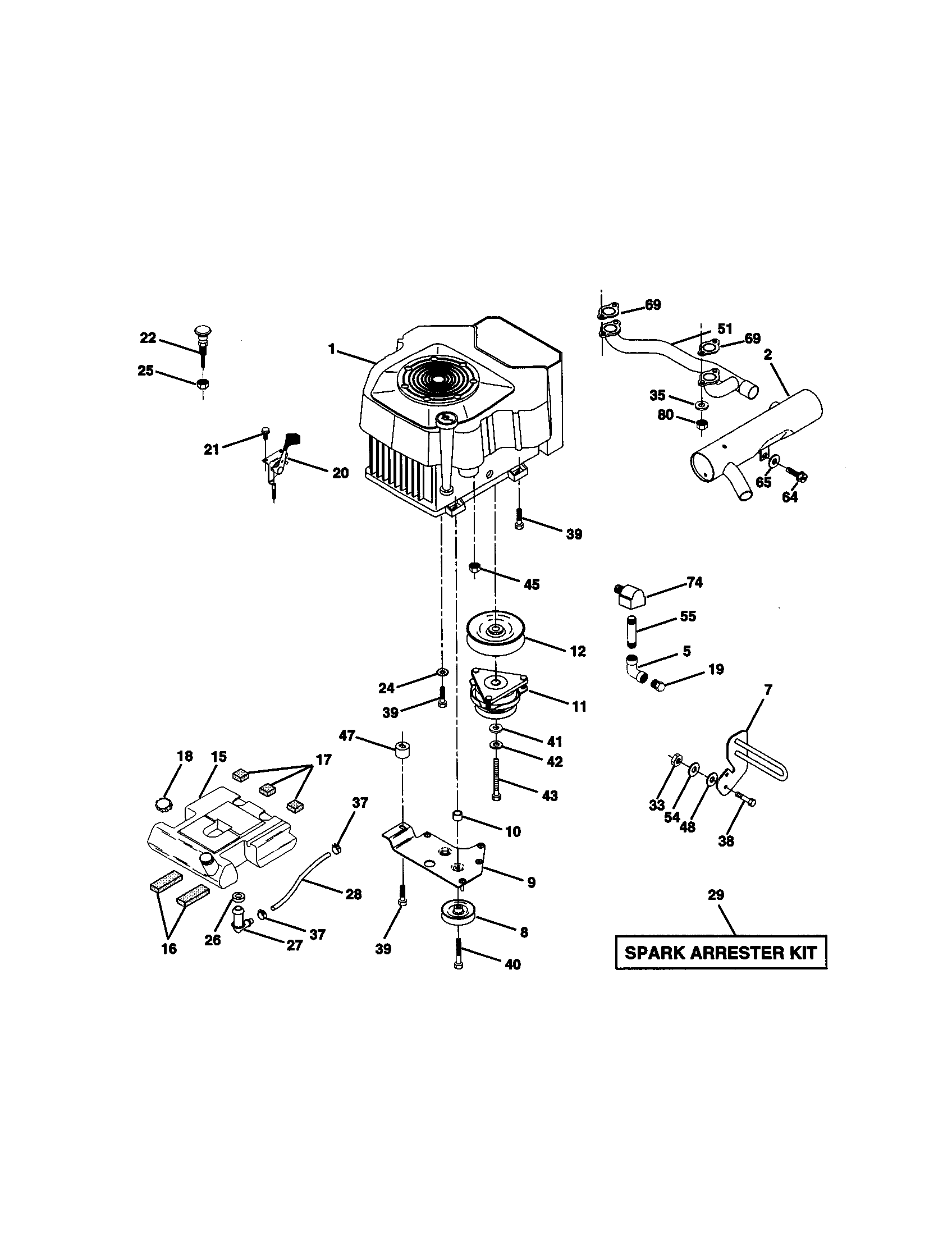 Craftsman 917273050 engine diagram