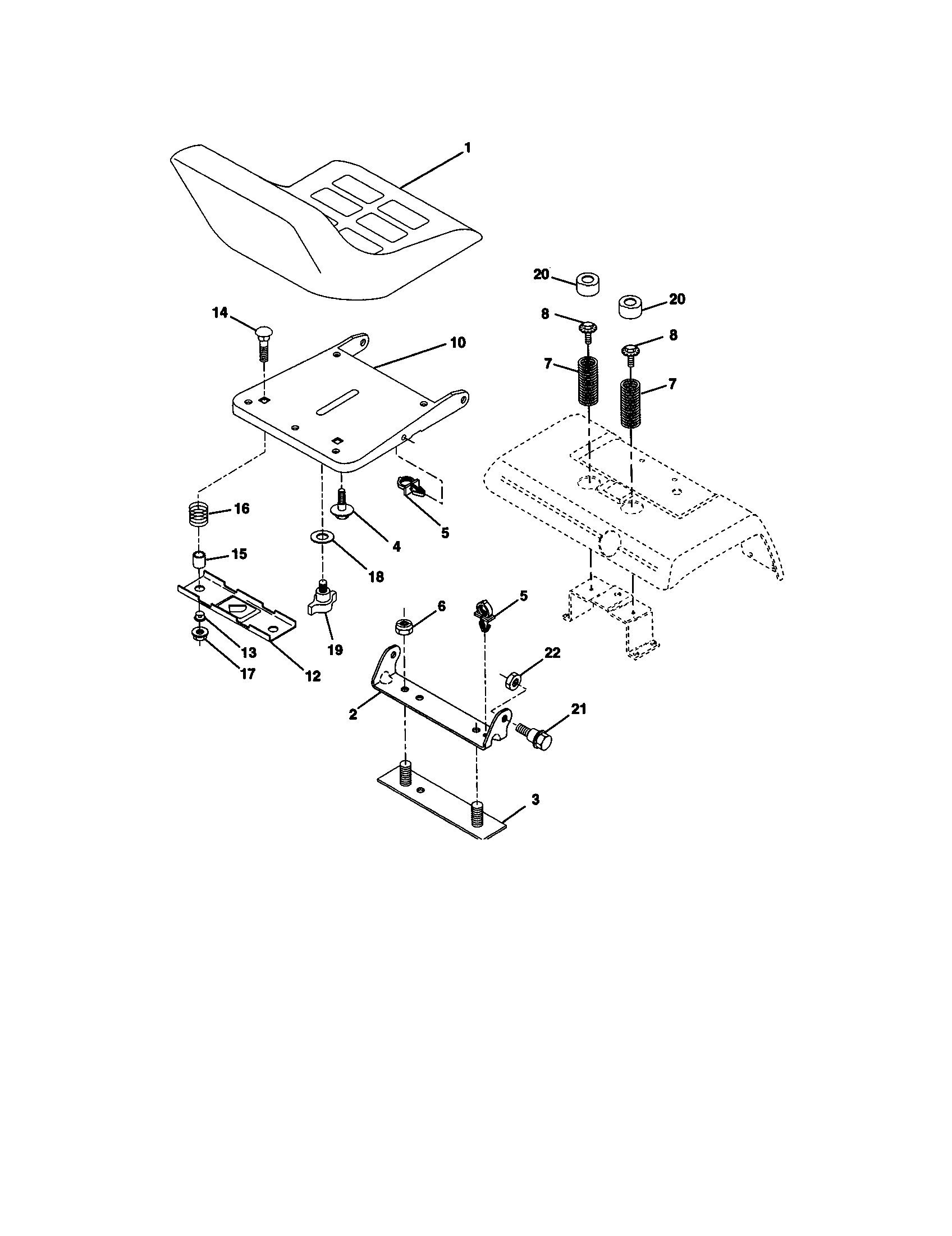 Craftsman 917273050 seat assembly diagram