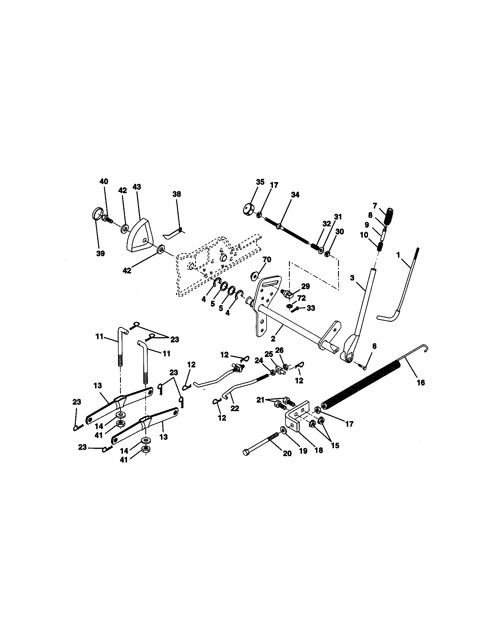 Craftsman 917273050 lift assembly diagram