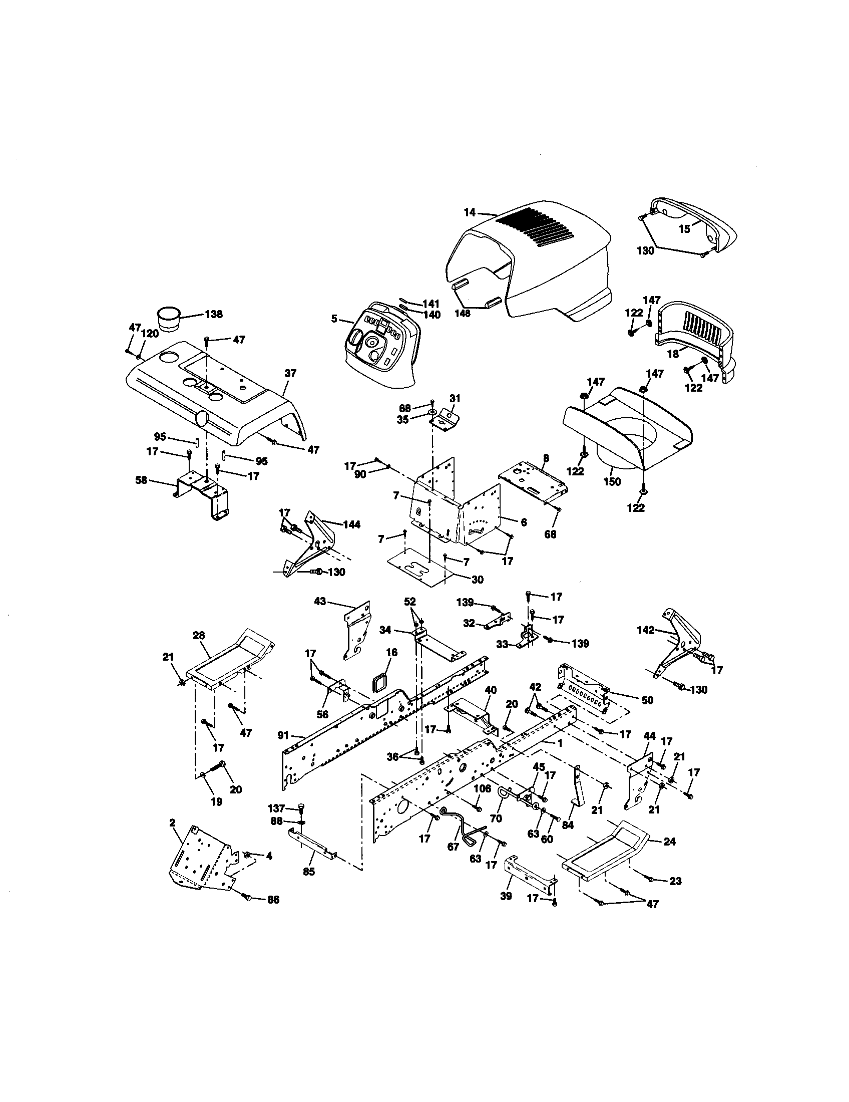 Craftsman 917273114 chassis and enclosures diagram