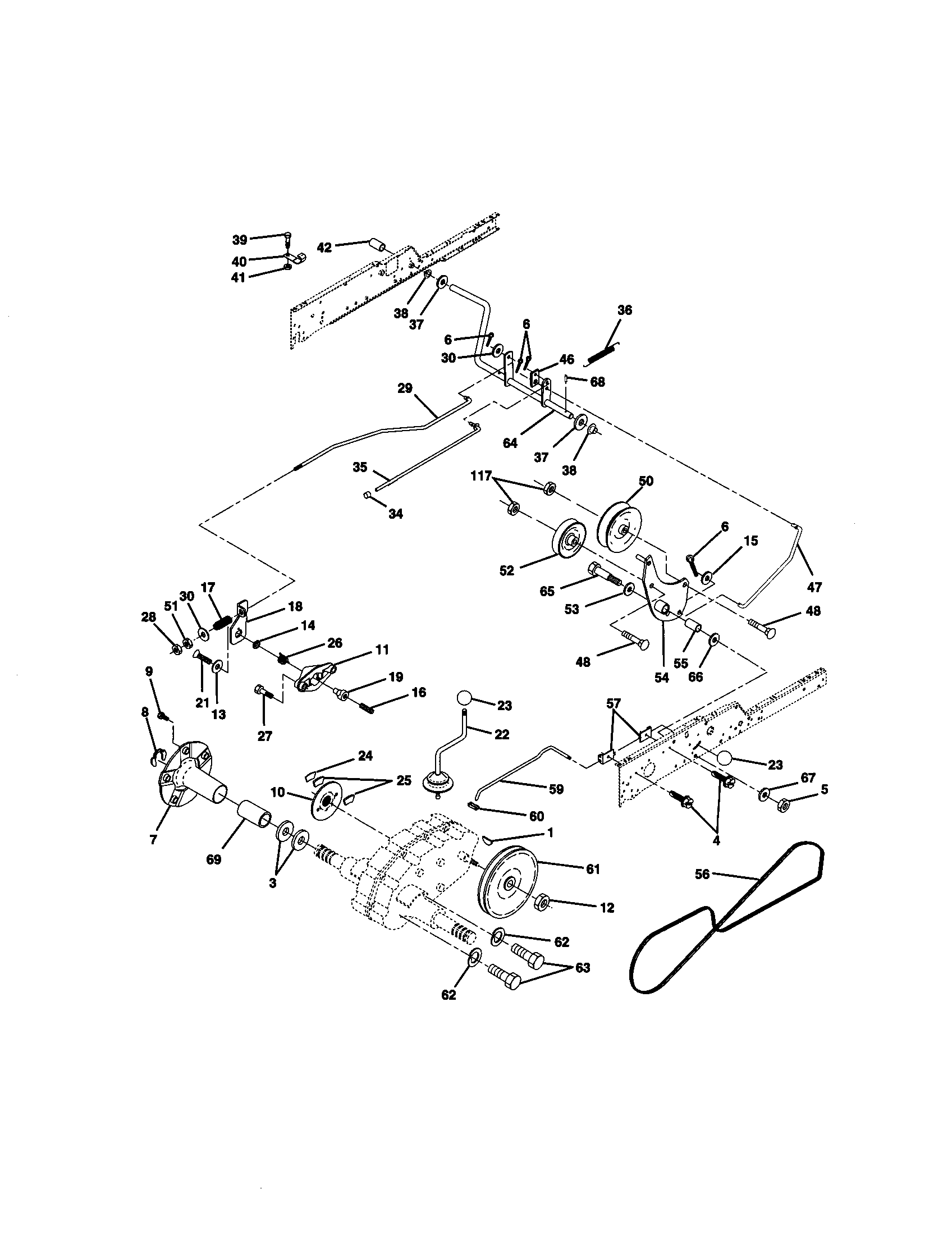 Craftsman 917273114 ground drive diagram