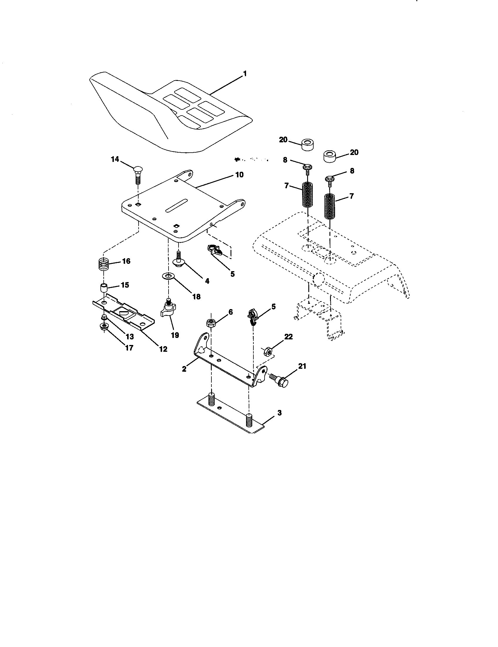 Craftsman 917273114 seat assembly diagram