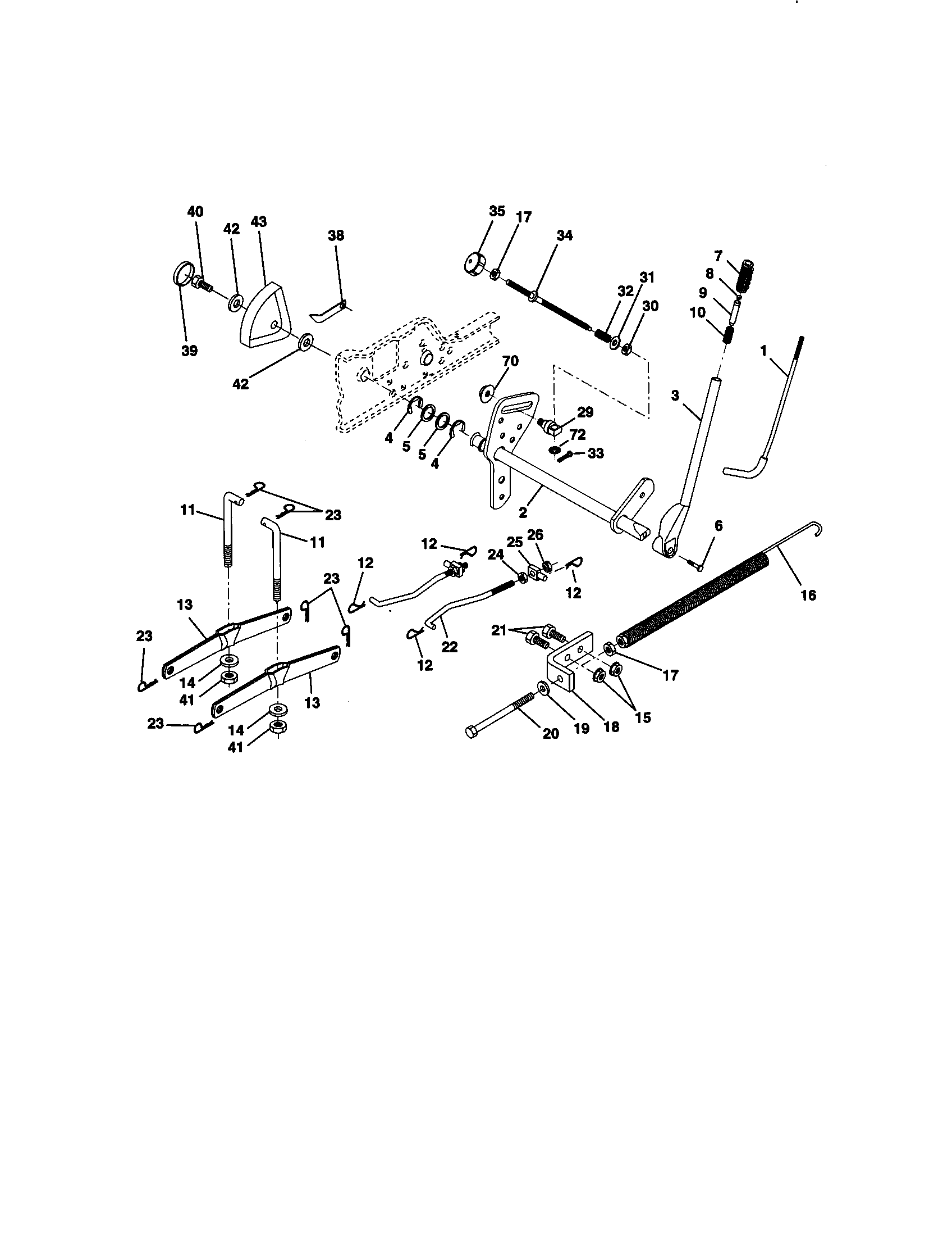 Craftsman 917273114 lift assembly diagram