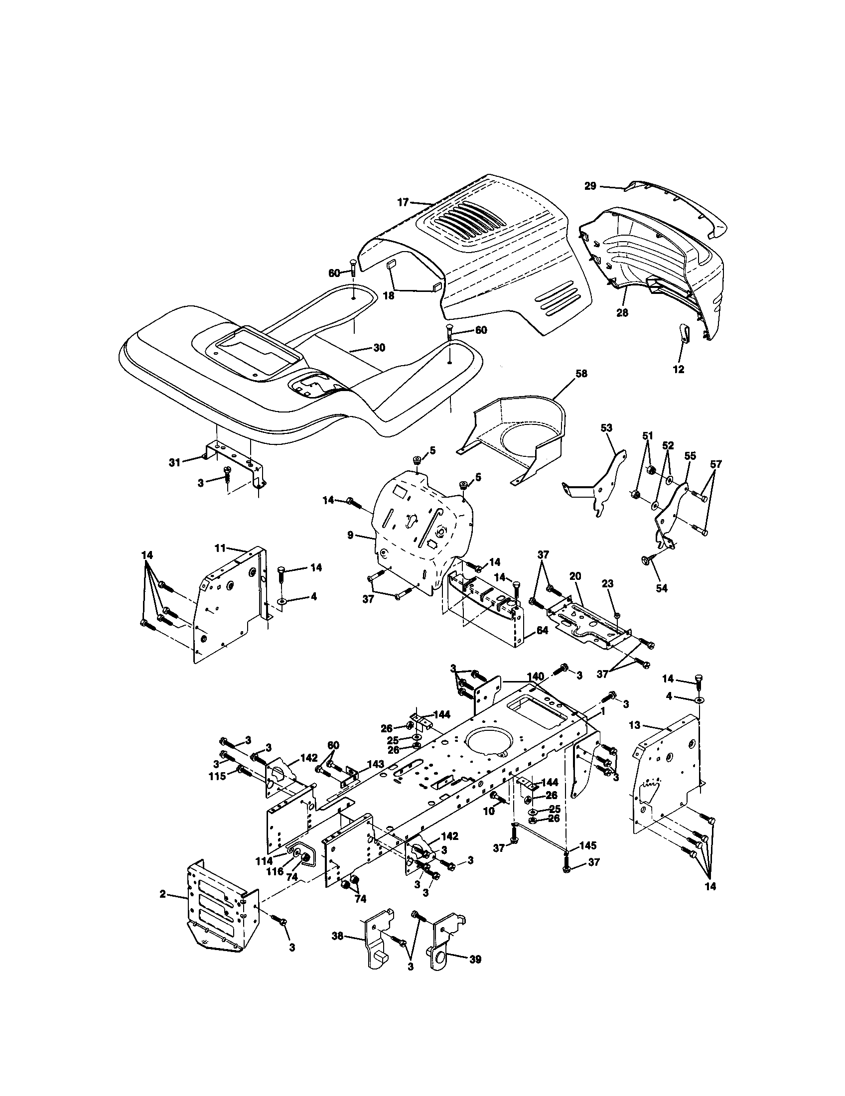 Craftsman 917270771 chassis and enclosures diagram