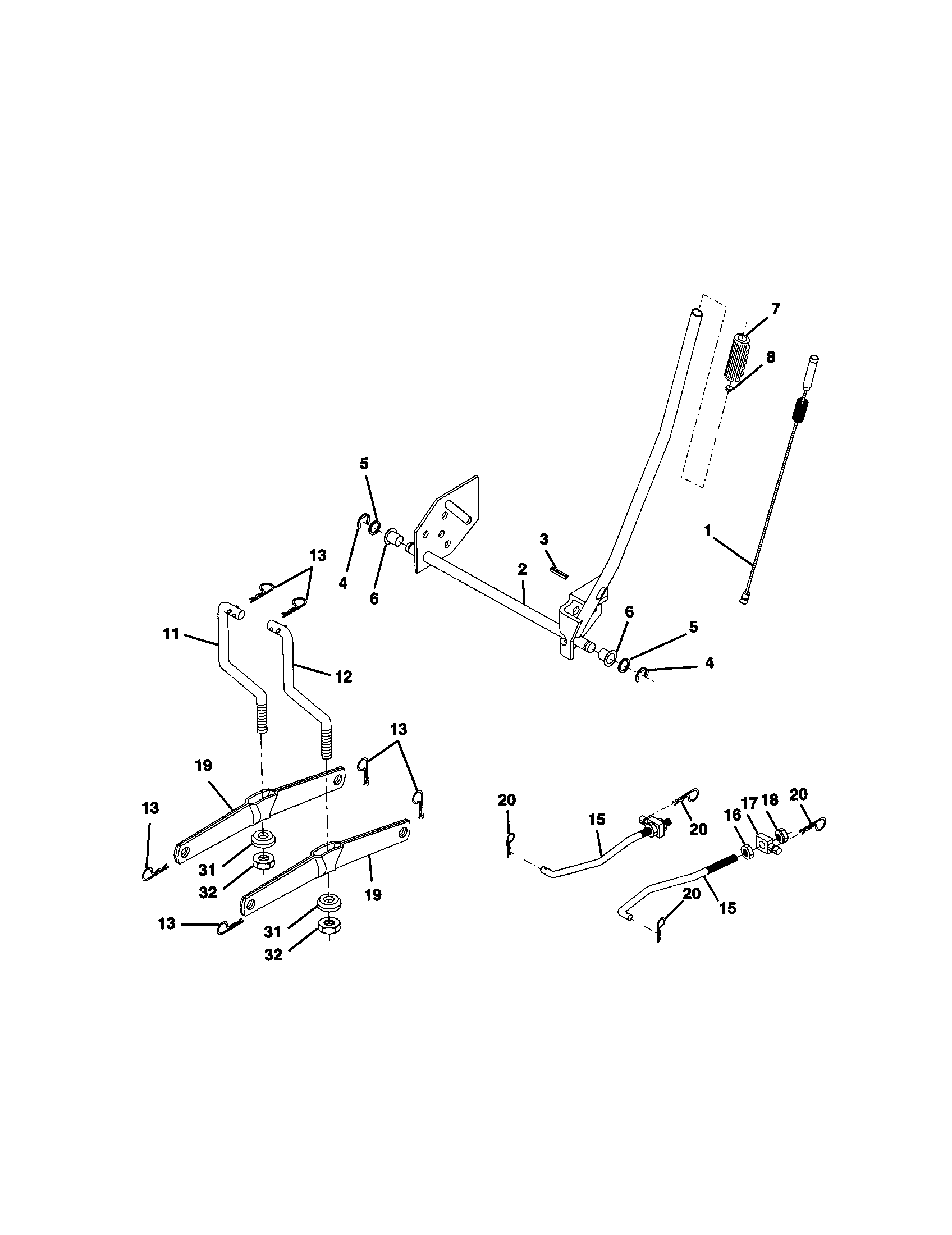 Craftsman 917270771 lift assembly diagram