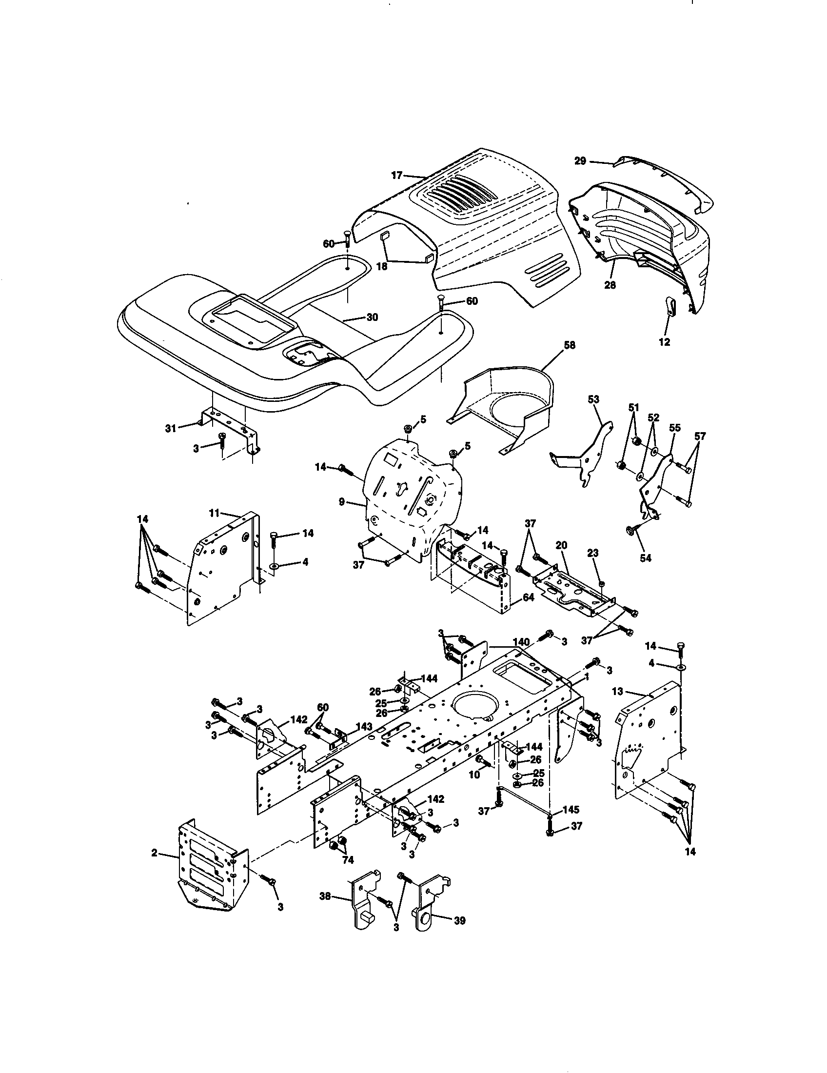 Craftsman 917270781 chassis and enclosures diagram