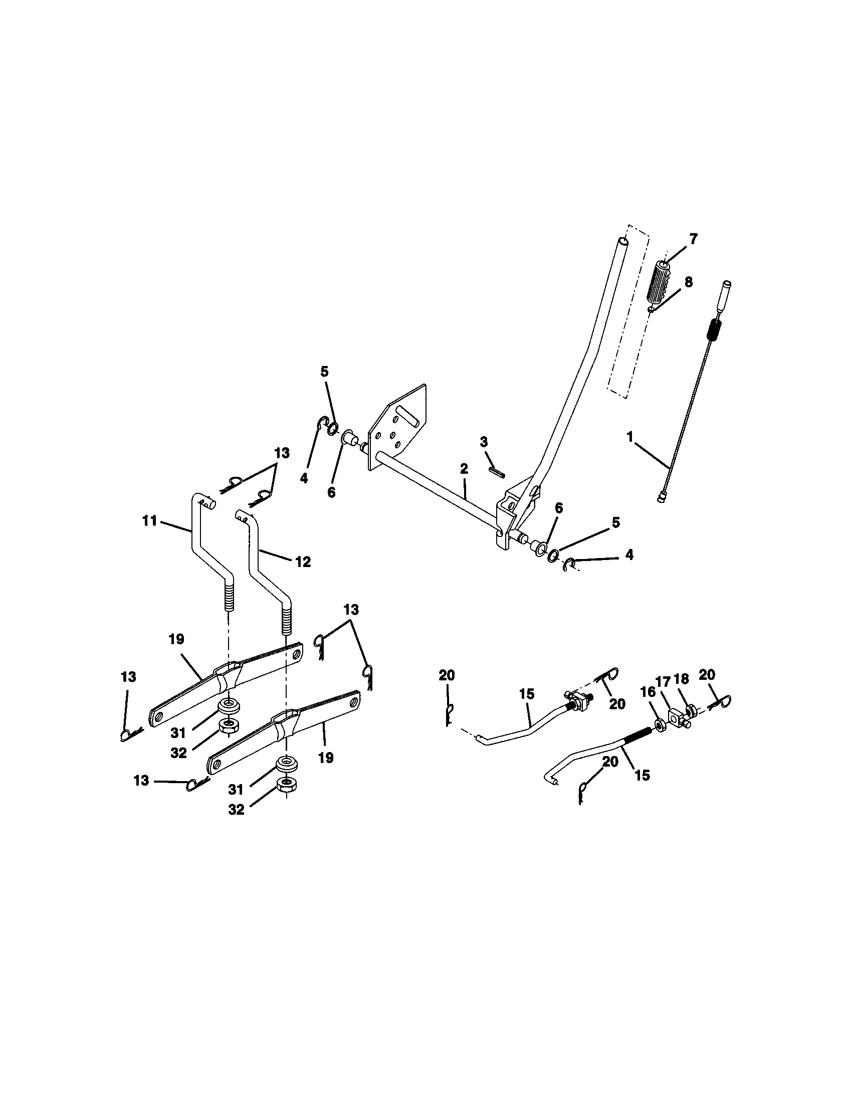 Craftsman 917270633 lift assembly diagram