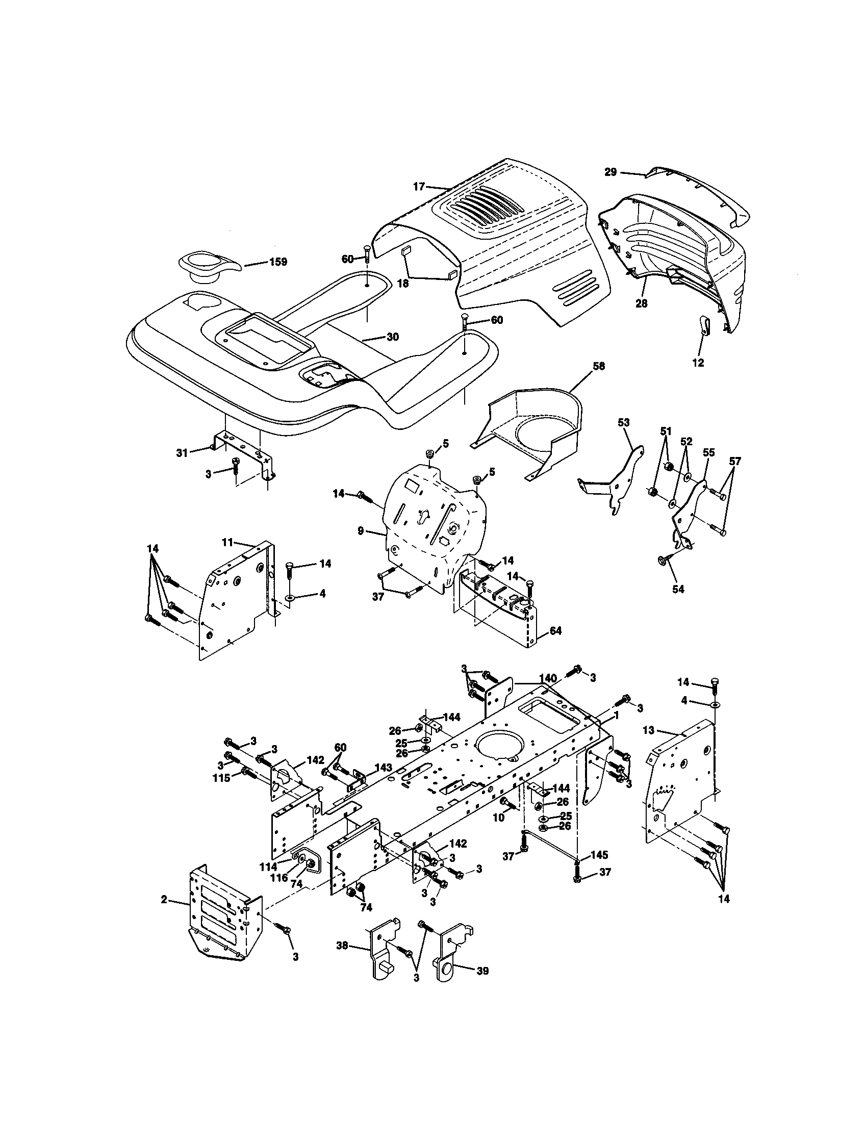 Craftsman 917271090 chassis and enclosures diagram