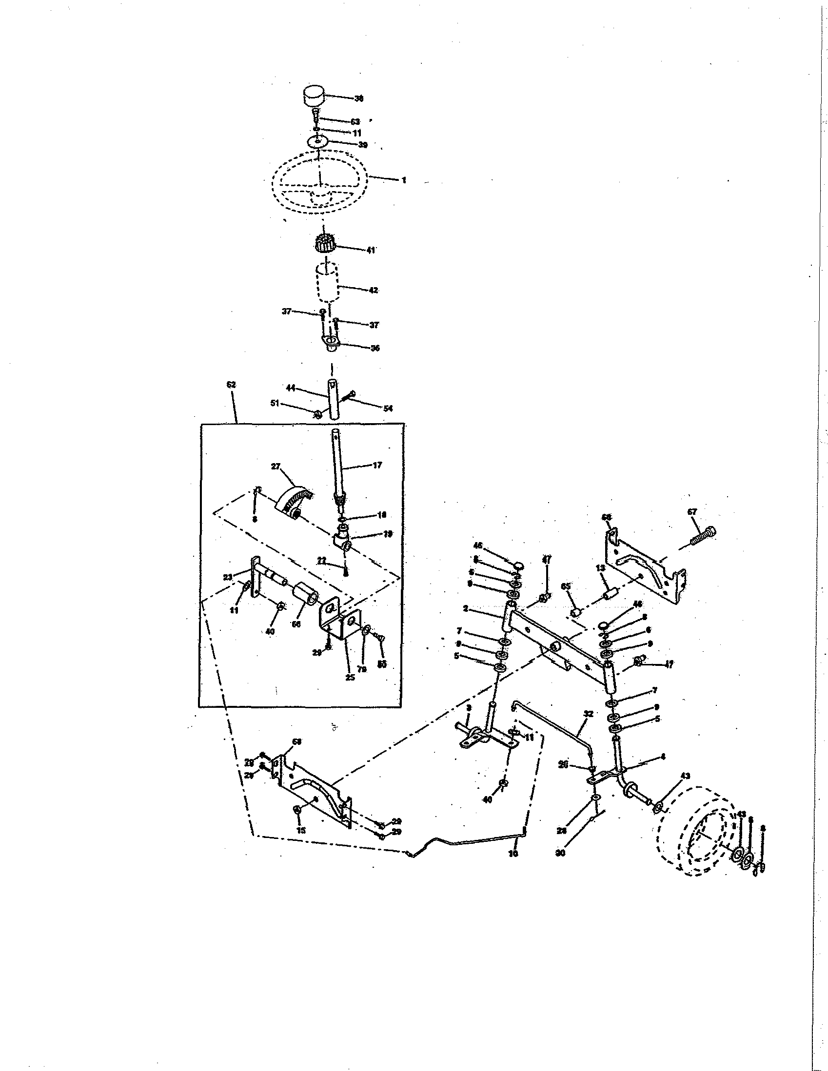 Craftsman 917271090 steering assembly diagram