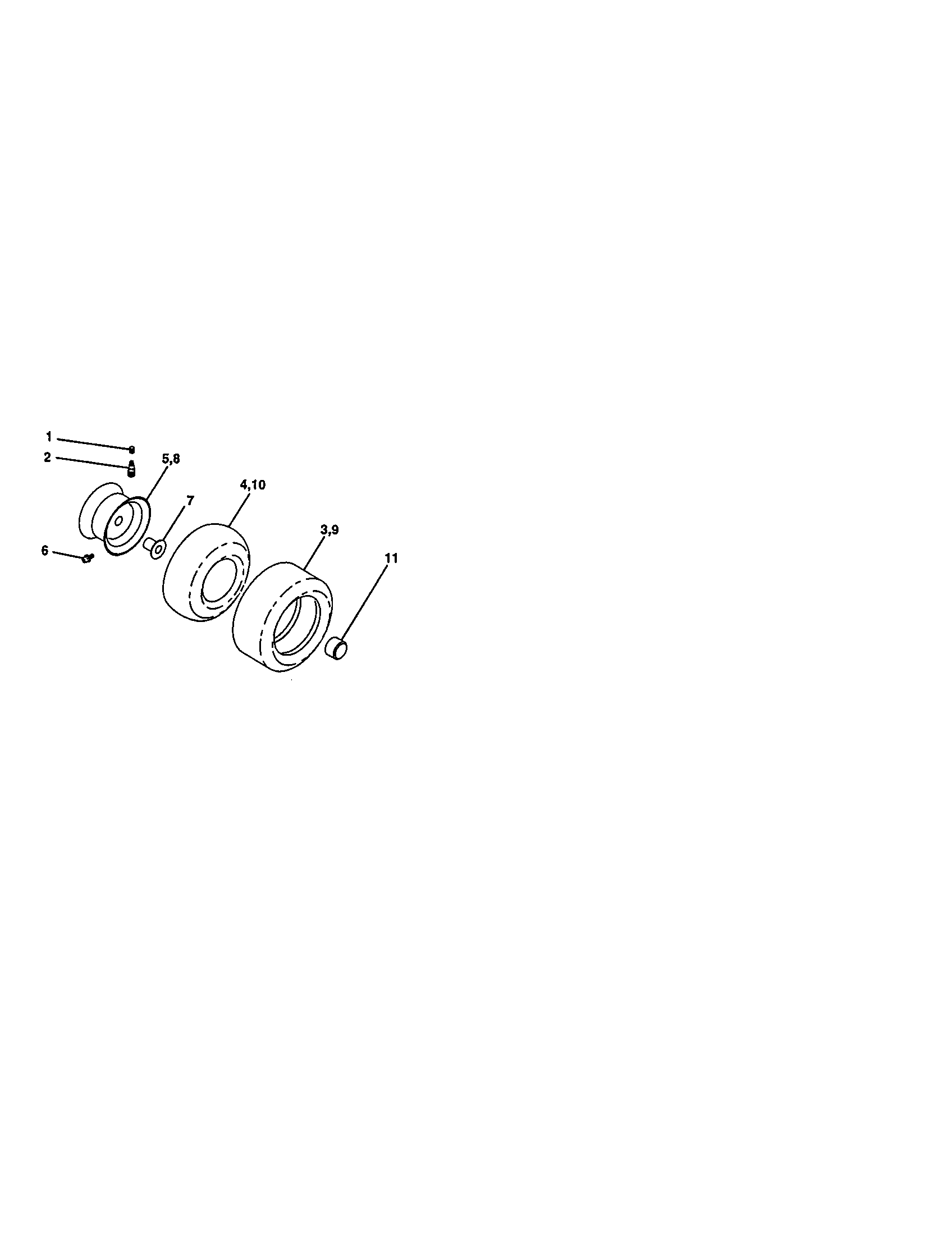 Craftsman 917271090 wheels and tires diagram