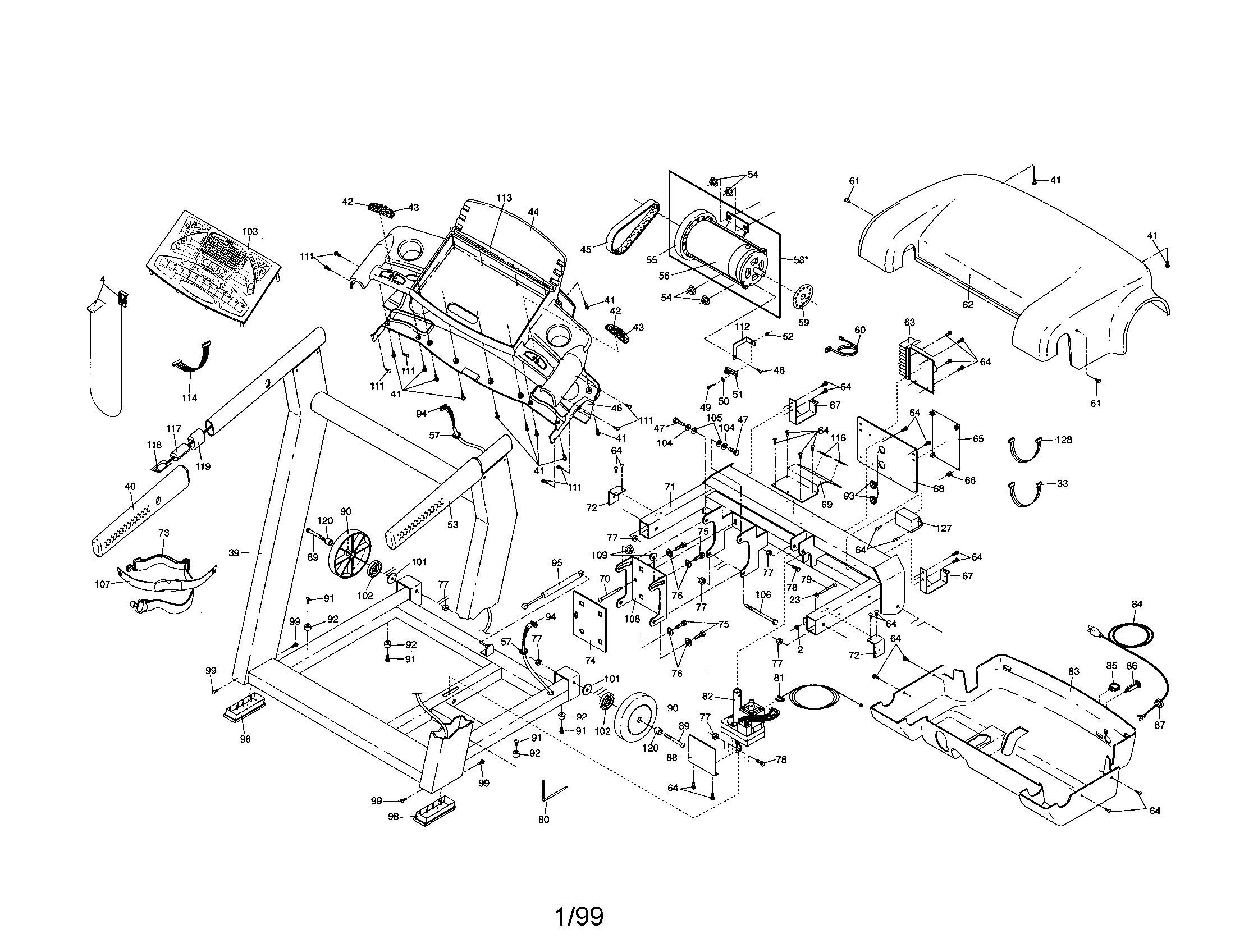 Reebok RBTL19980 console diagram