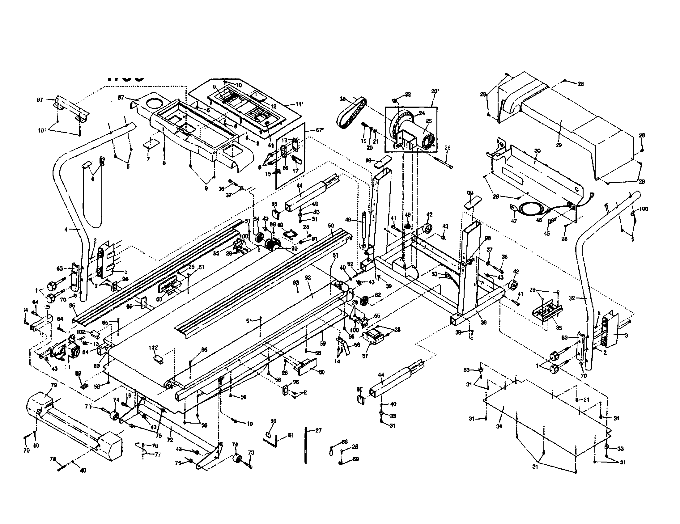 Weslo WLTL28081 unit parts diagram