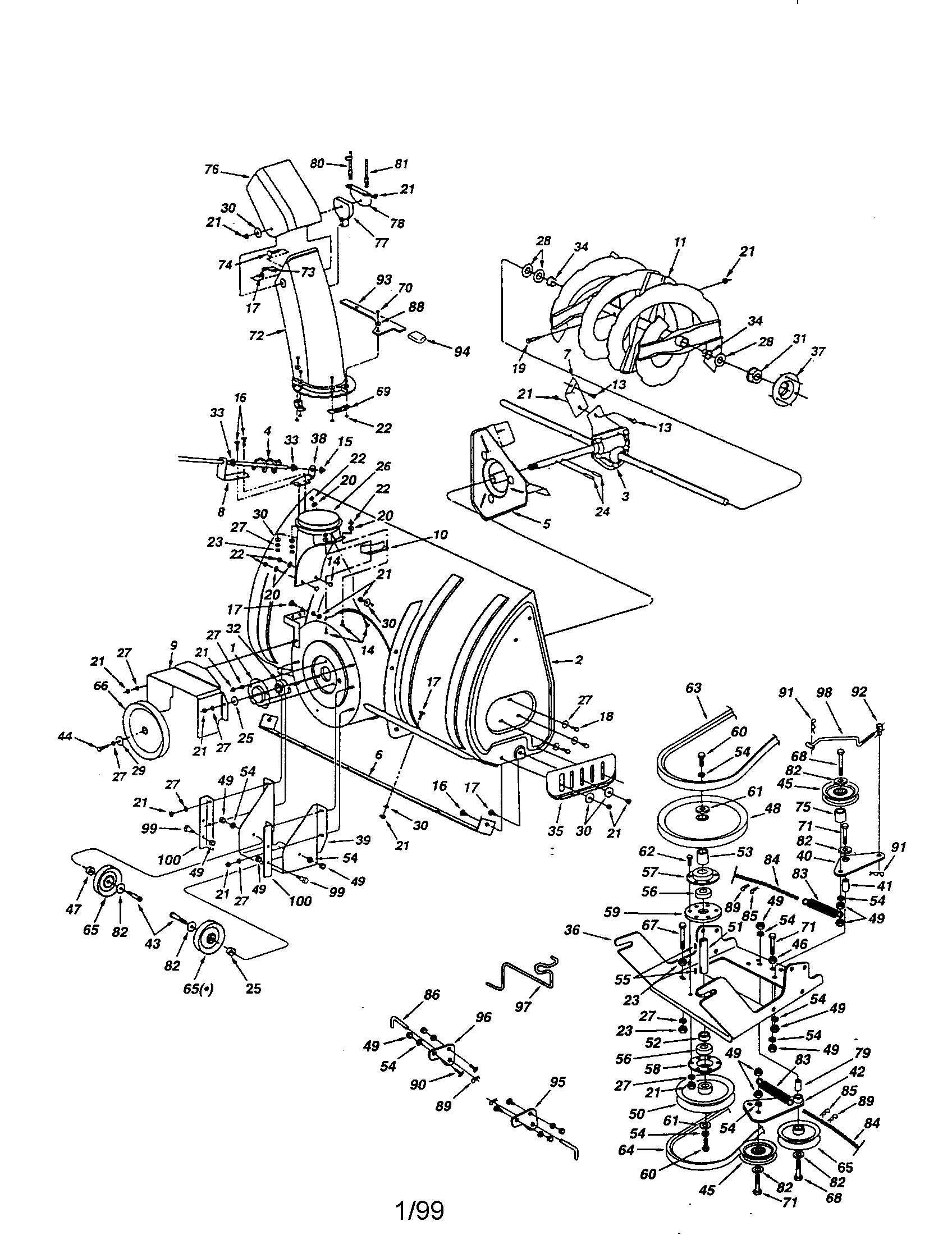 Craftsman 486248400 main frame diagram
