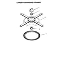 KitchenAid KUDS25SEAL0 lower washarm and strainer diagram