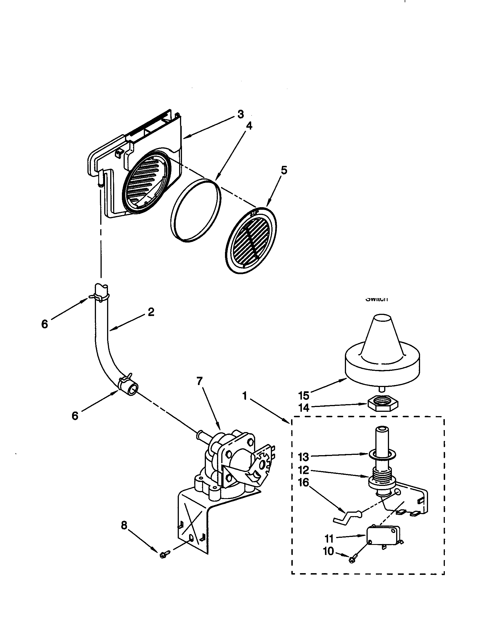 KitchenAid KUDM25SHBL0 fill and overfill diagram