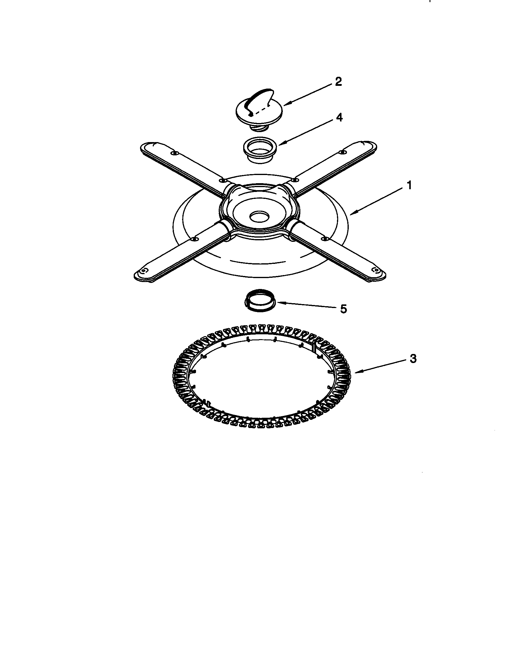 KitchenAid KUDY24SEWH5 lower washarm and strainer diagram