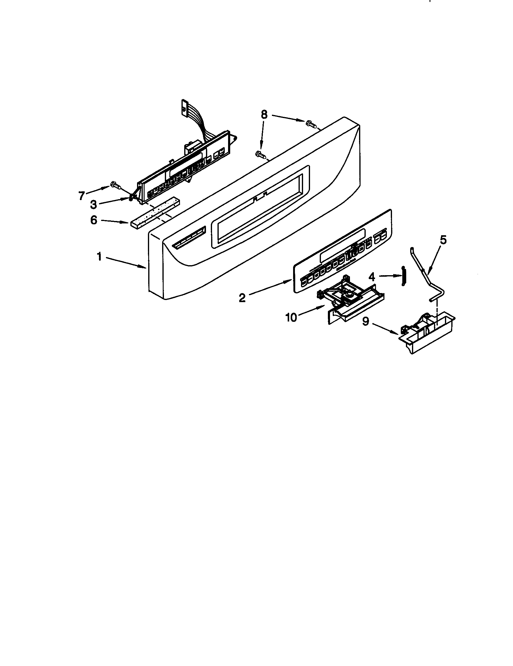 KitchenAid KUDV24SEBL5 control panel diagram