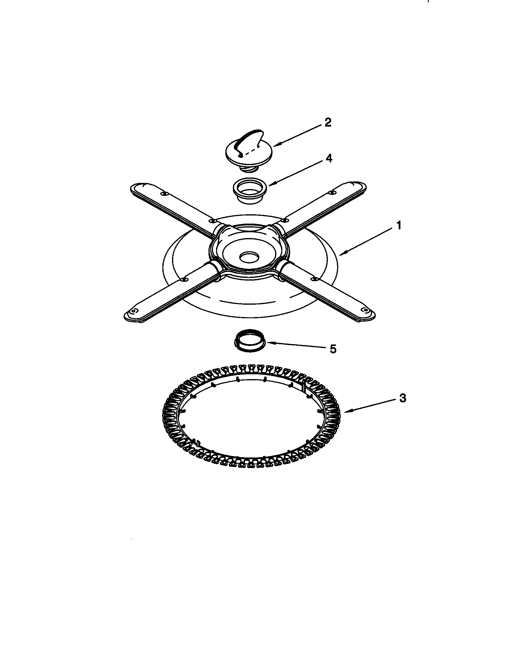 KitchenAid KUDV24SEBL5 lower washarm and strainer diagram