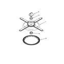KitchenAid KUDV24SEWH5 lower washarm and strainer diagram