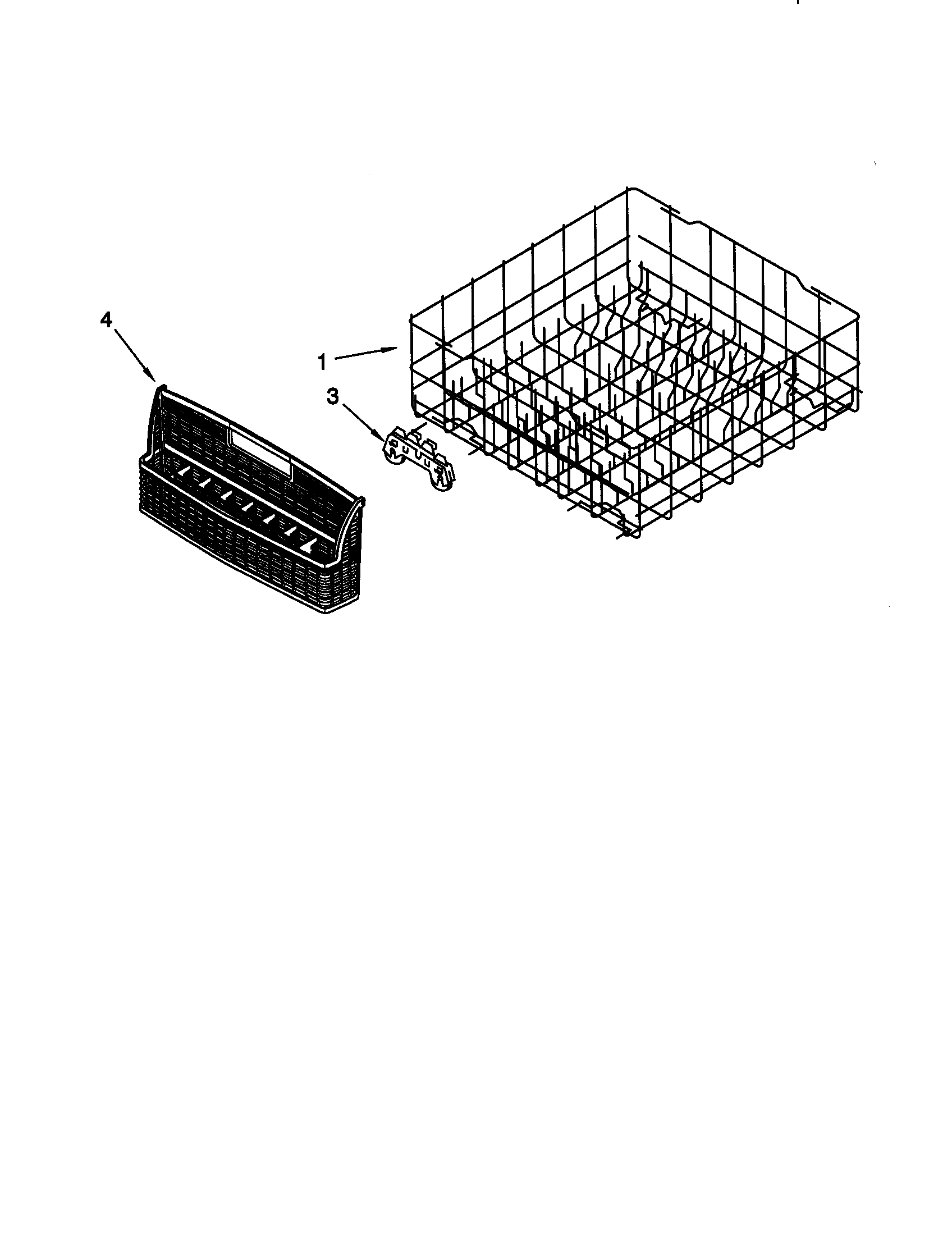 KitchenAid KUDI24SEBL5 lower rack diagram