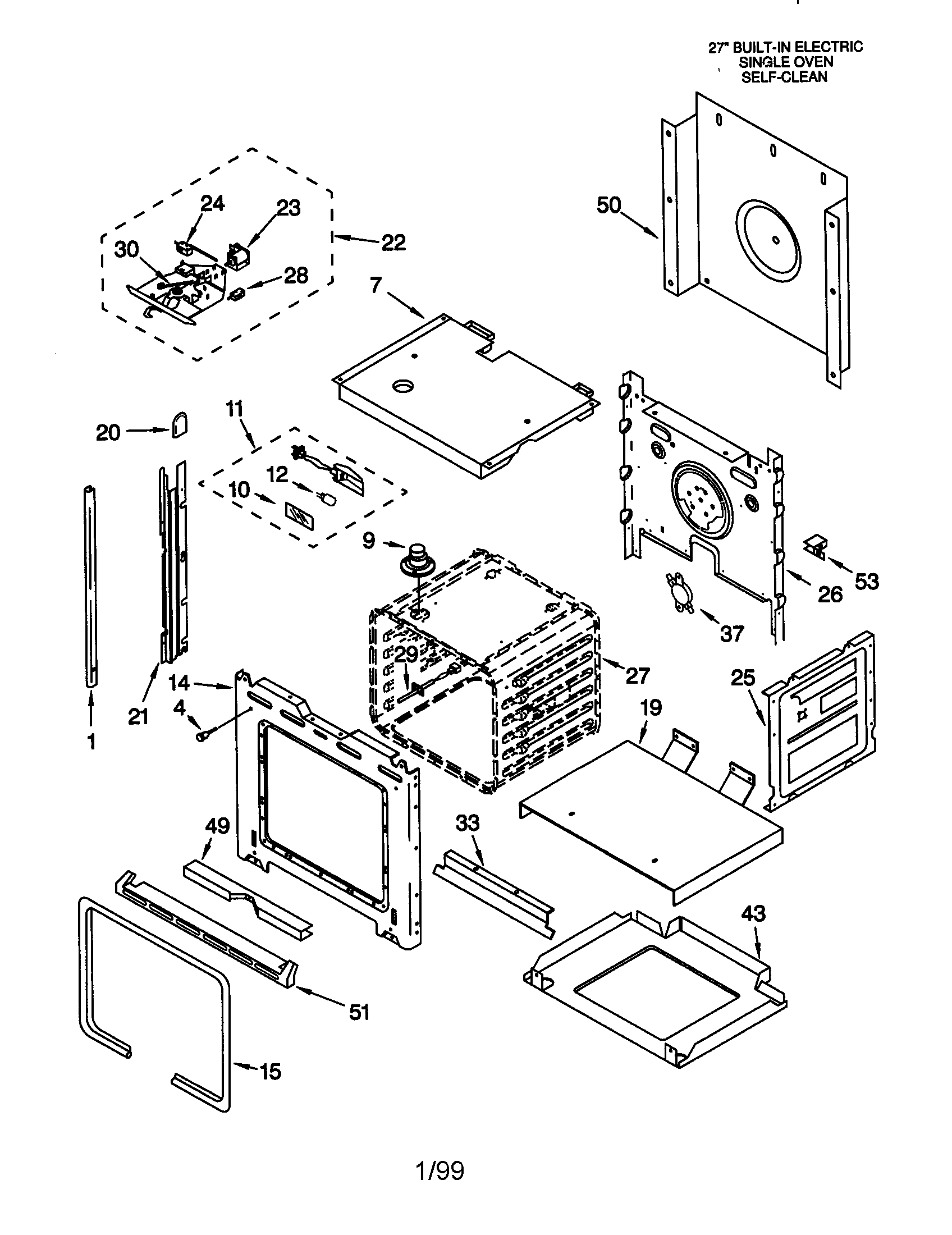 KitchenAid KEBI171DWH7 oven diagram