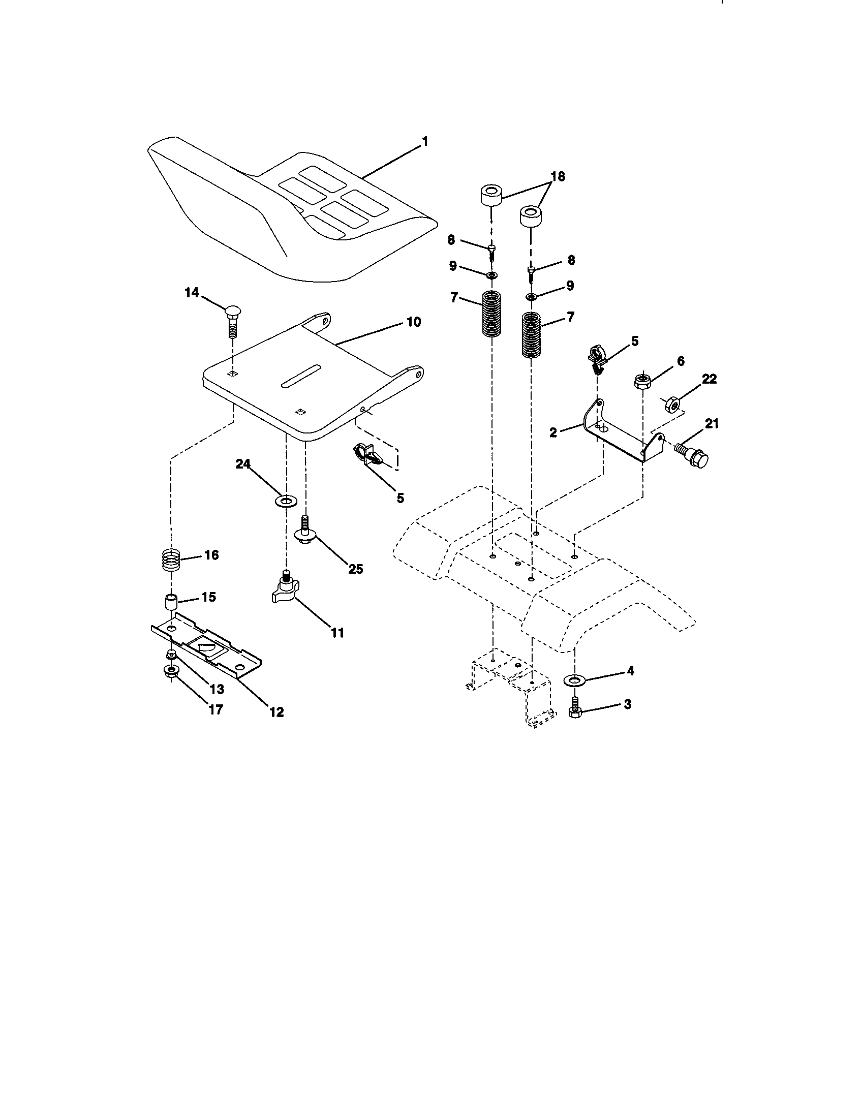 Craftsman 917272030 seat assembly diagram