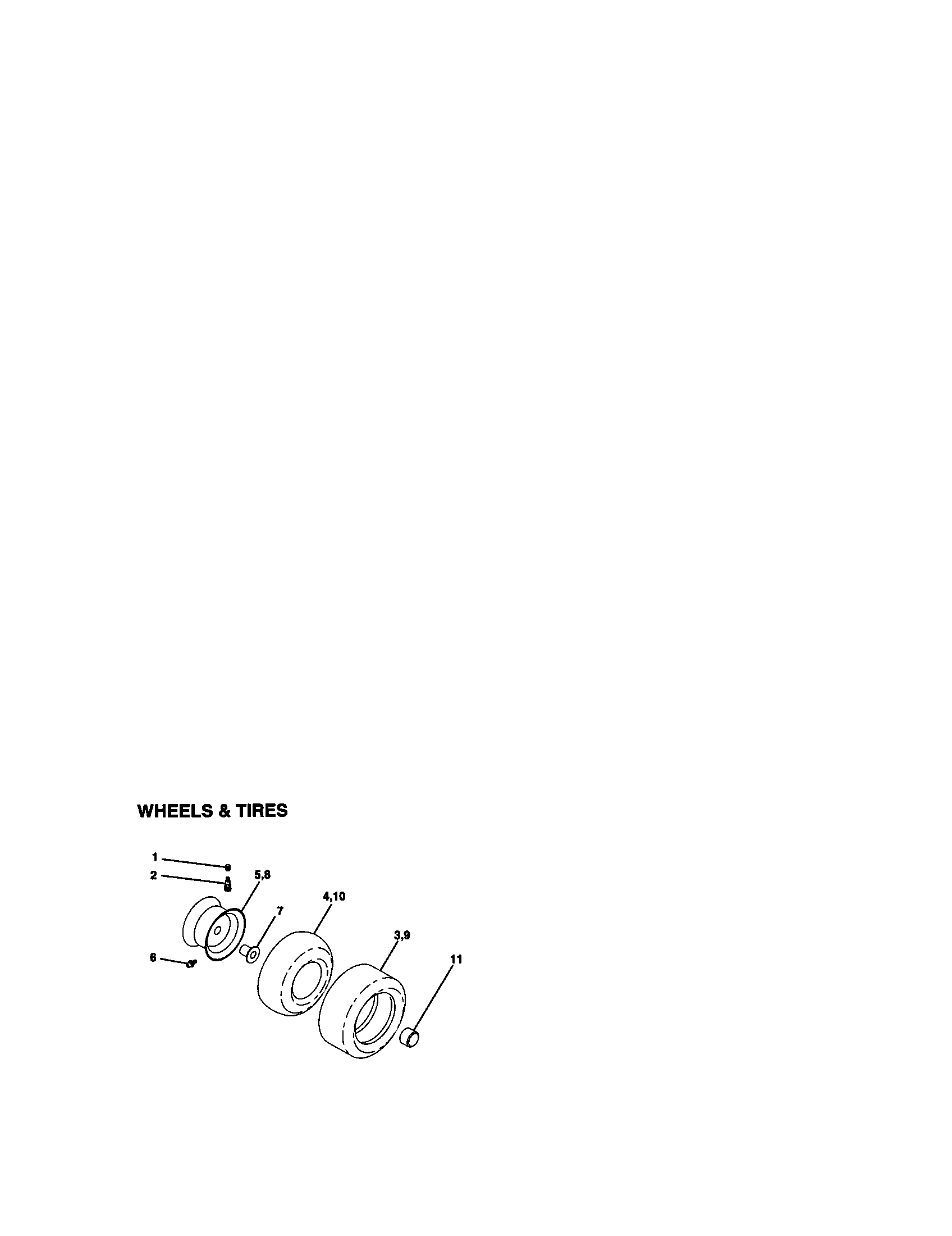Craftsman 917272030 wheels and tires diagram