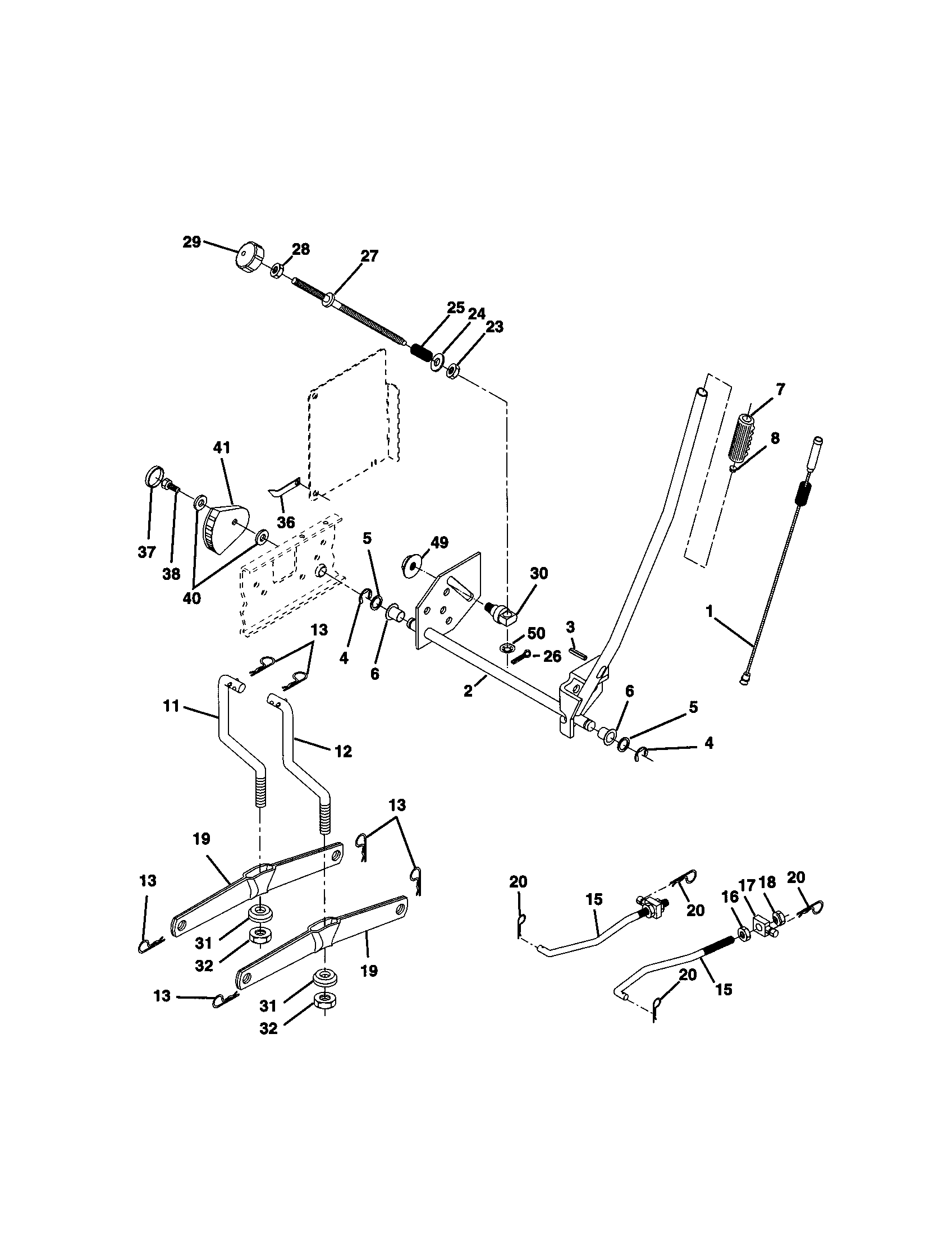 Craftsman 917272030 lift assembly diagram