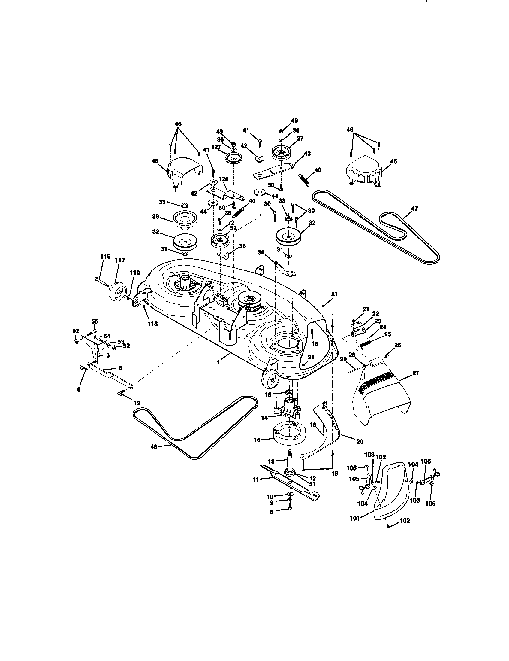 Craftsman 917272030 mower deck diagram