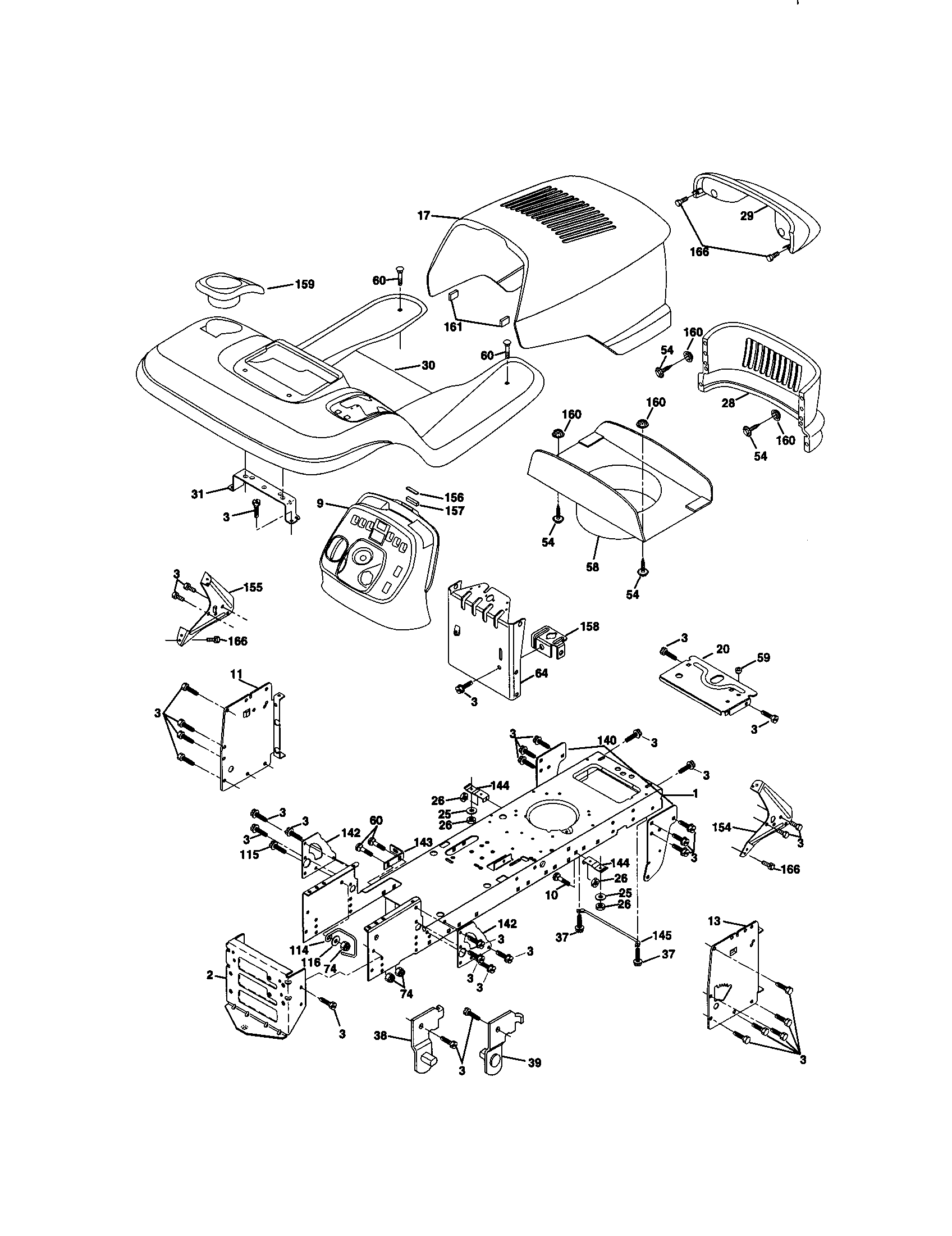 Craftsman 917272130 chassis and enclosures diagram