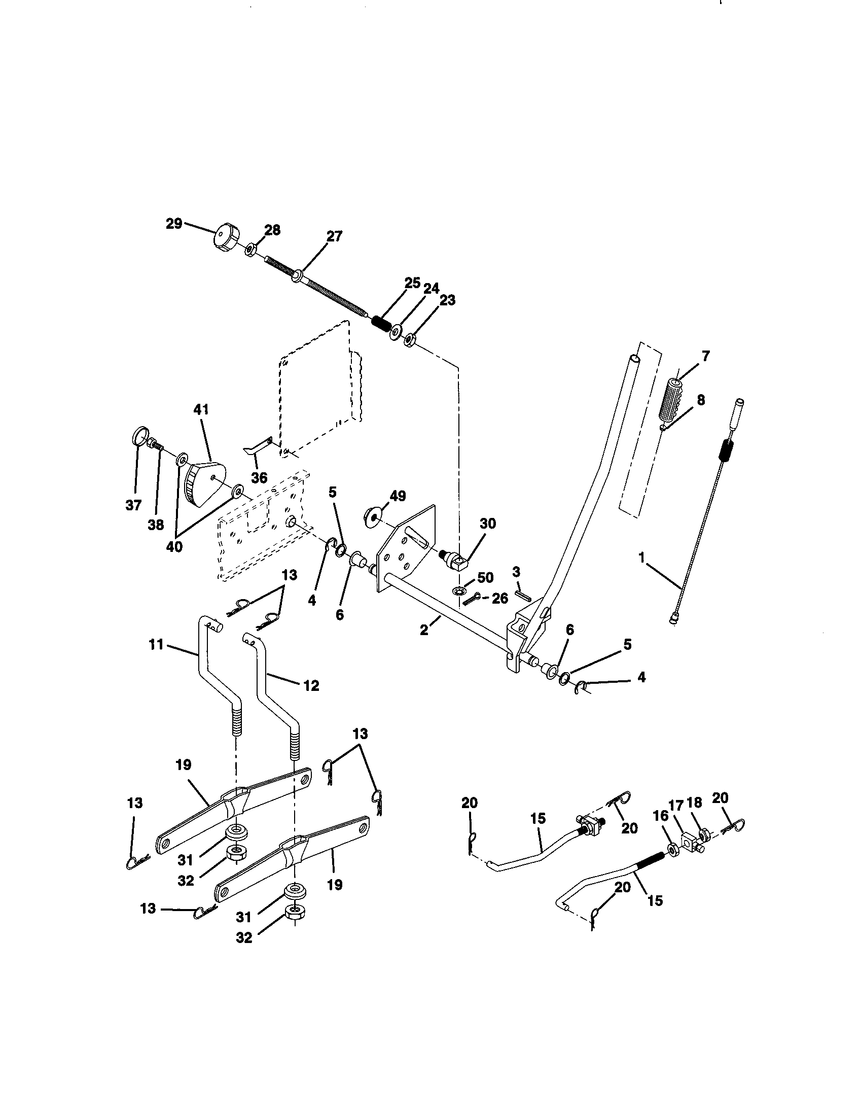 Craftsman 917272130 lift assembly diagram