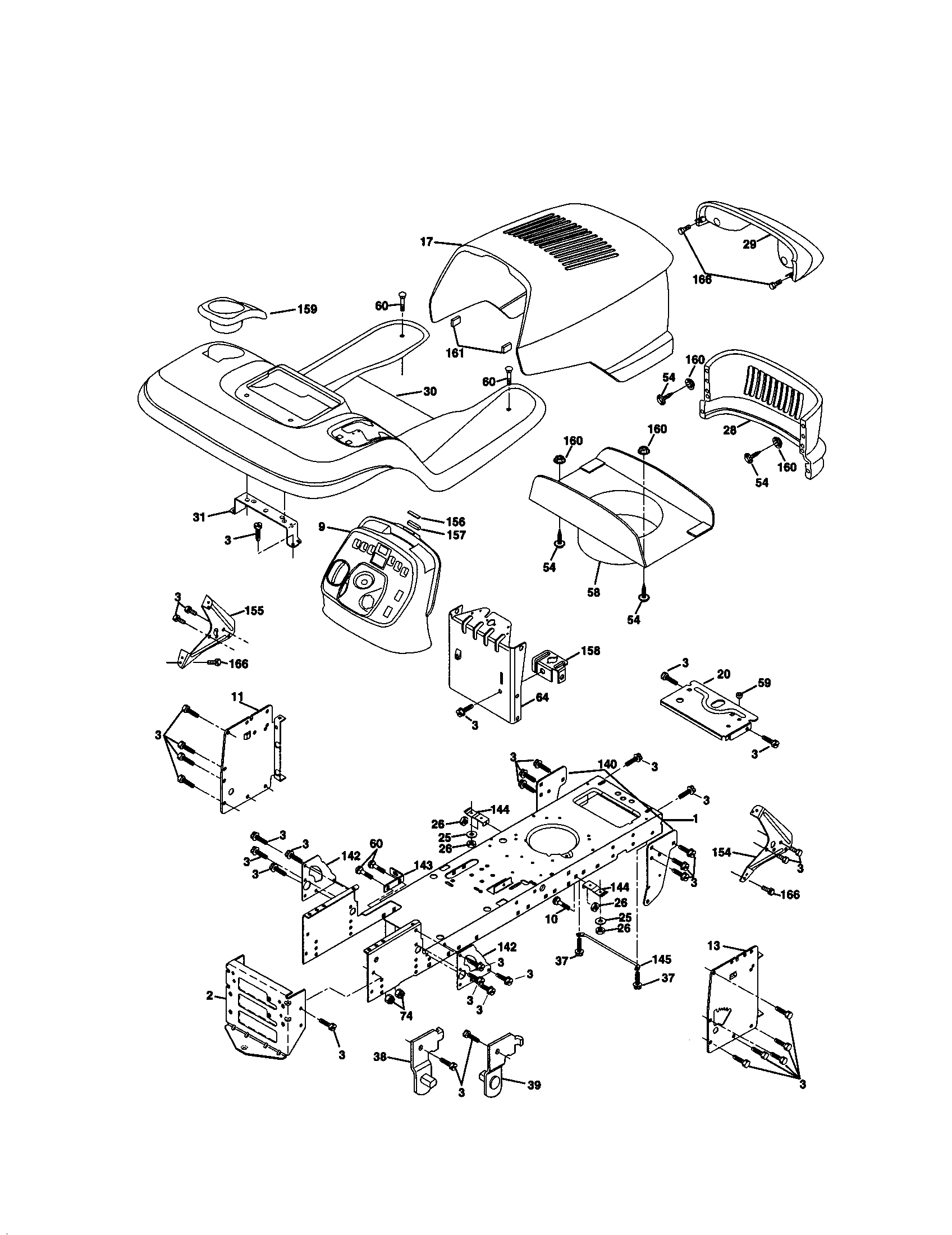 Craftsman 917272140 chassis and enclosures diagram