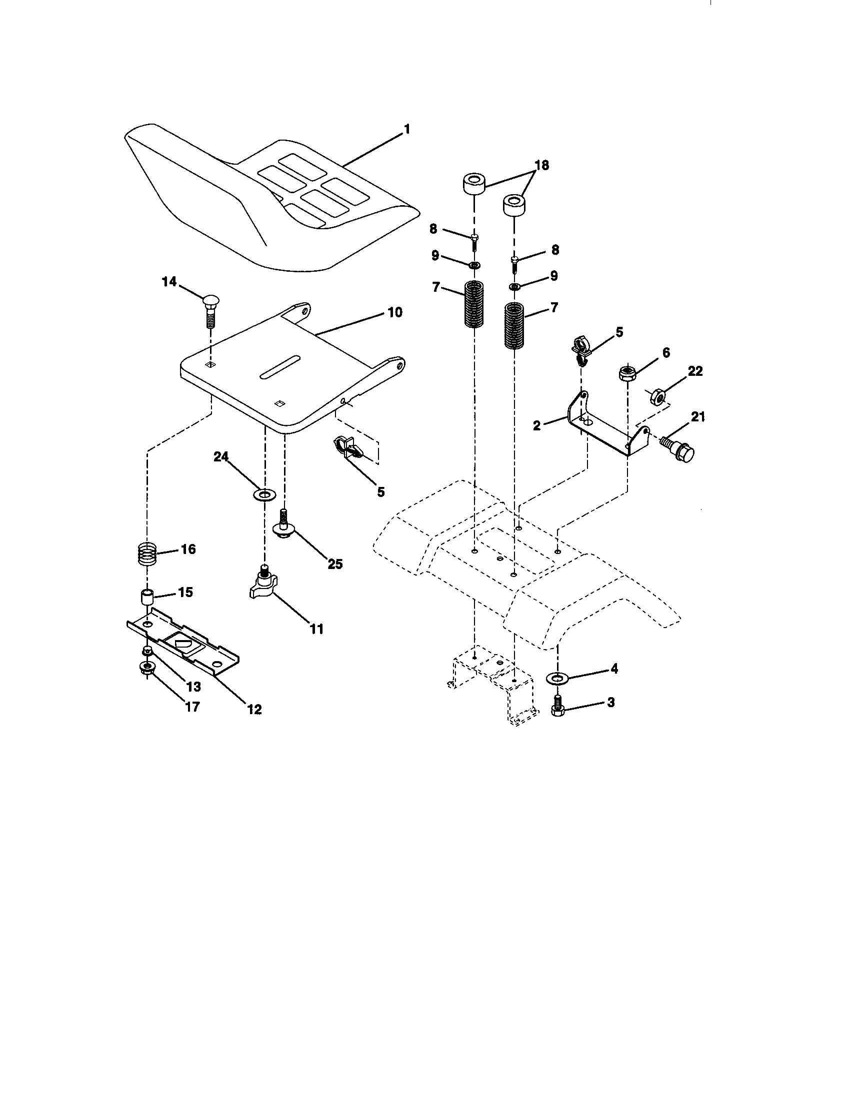Craftsman 917272140 seat assembly diagram