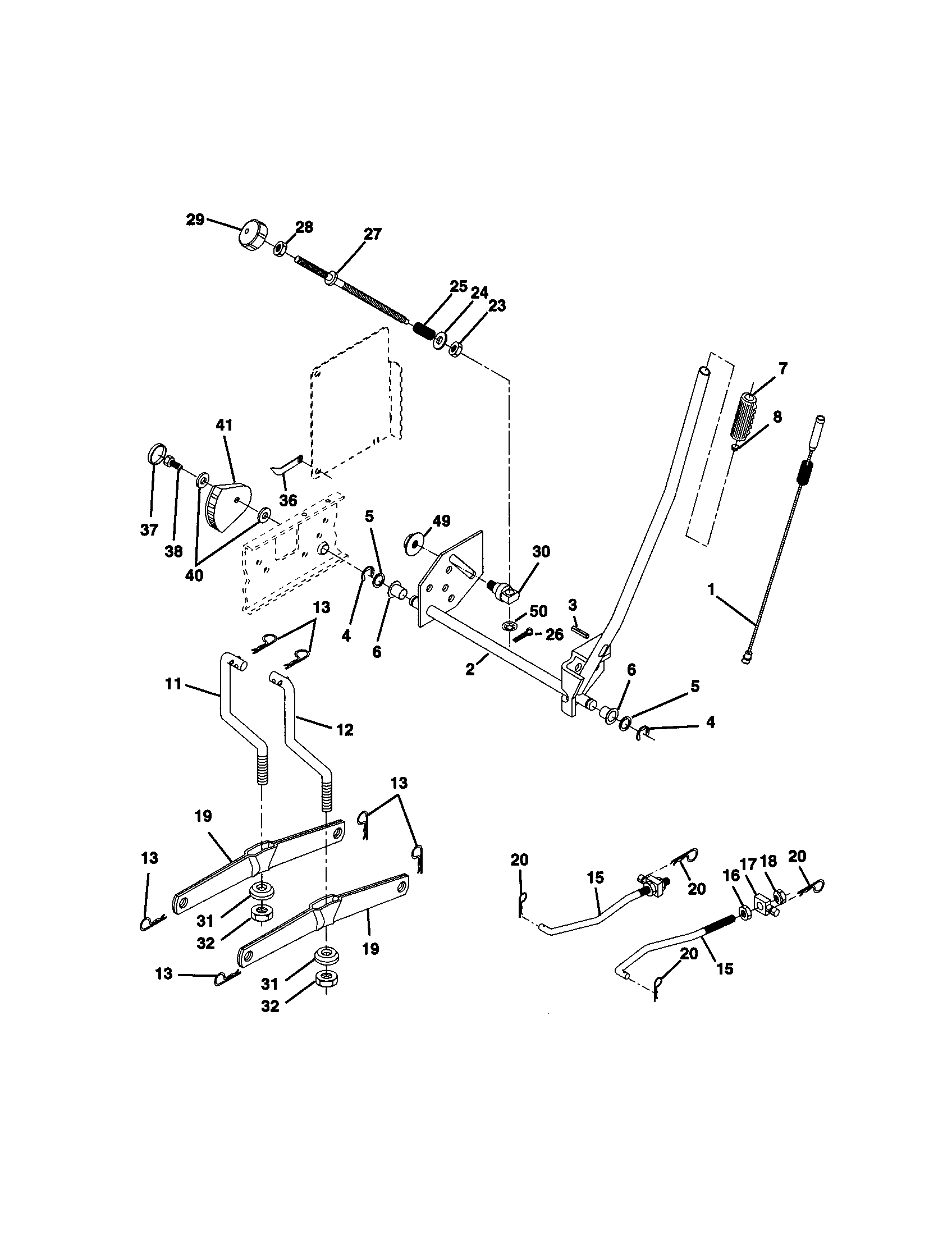 Craftsman 917272140 lift assembly diagram