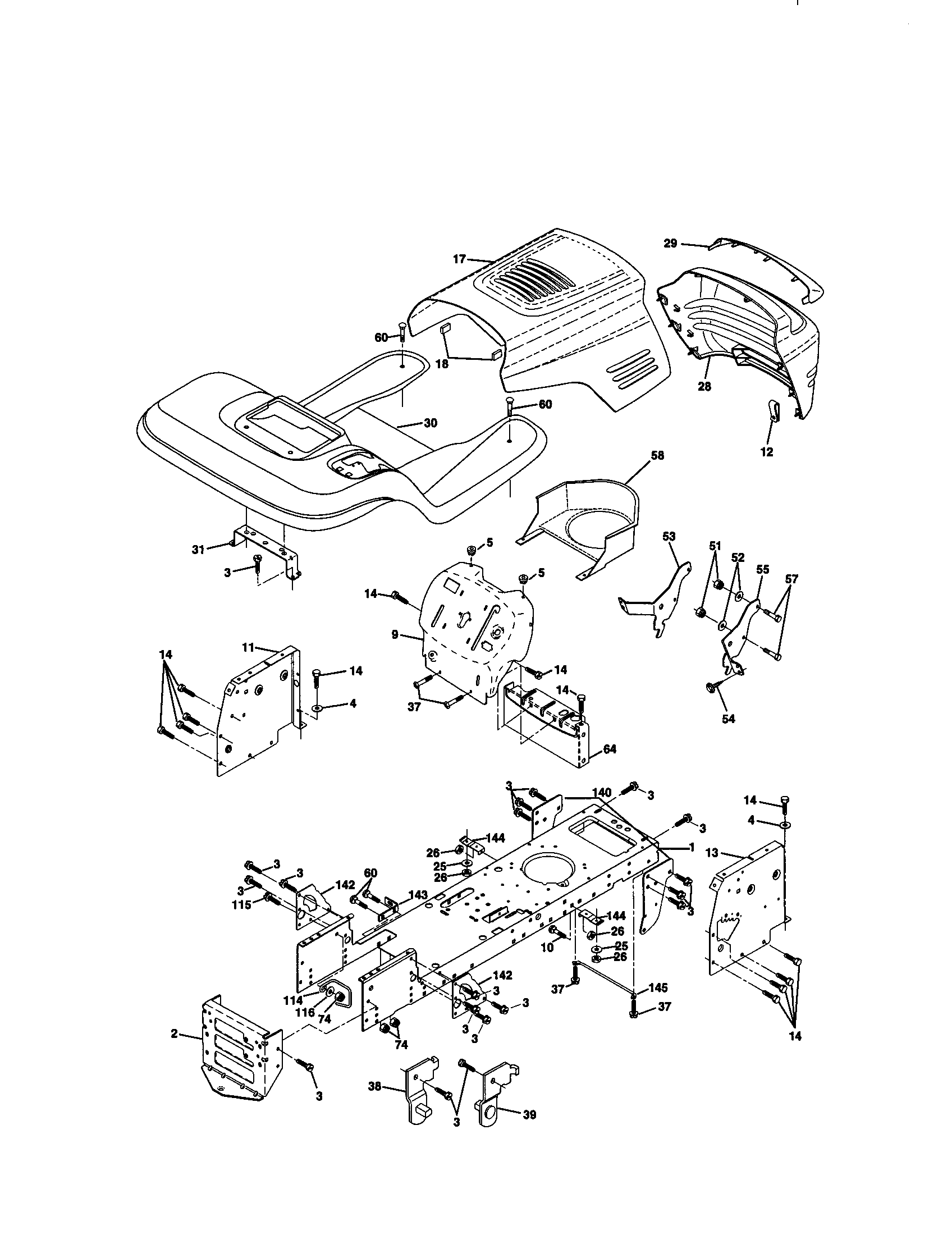 Craftsman 917271070 chassis and enclosures diagram
