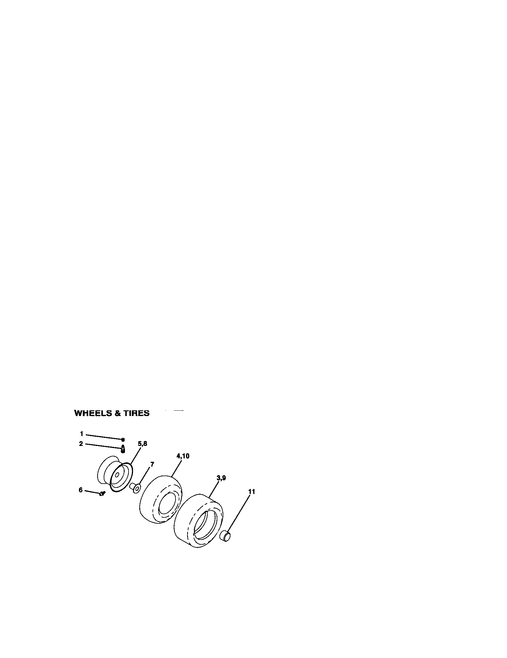 Craftsman 917271070 wheels and tires diagram