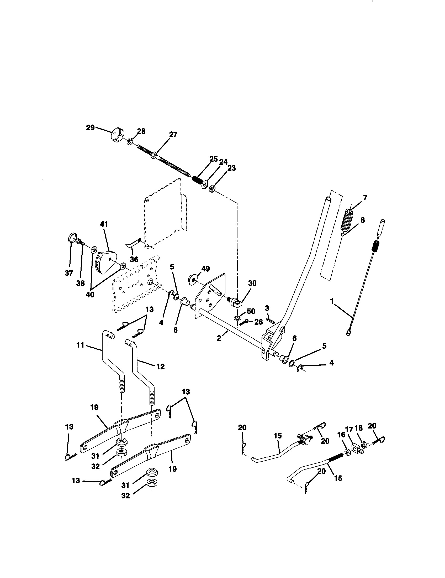 Craftsman 917271070 lift assembly diagram