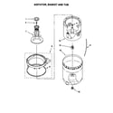 Kenmore 11020412990 agitator, basket and tub diagram
