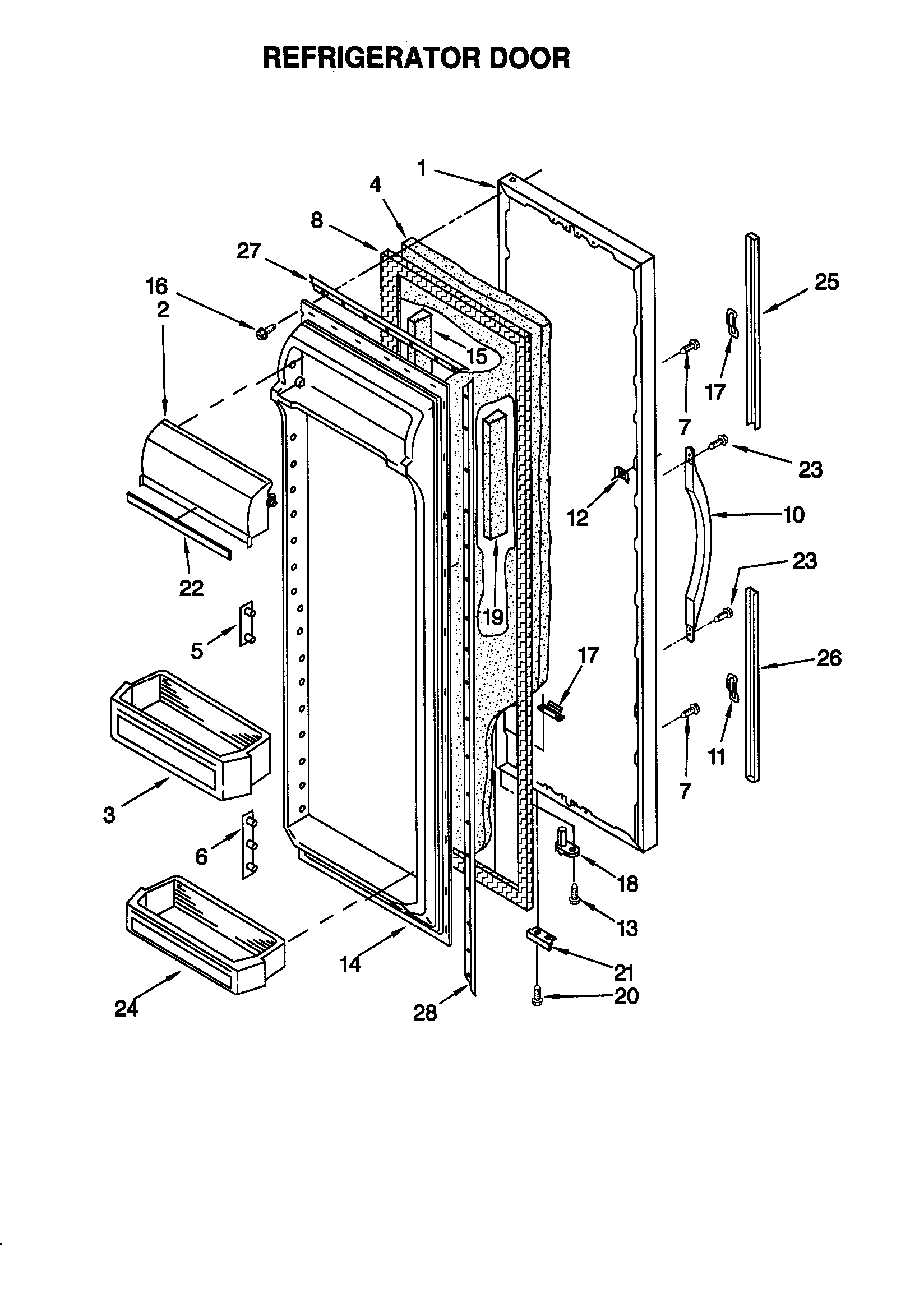 Kenmore 10659082891 refrigerator door diagram