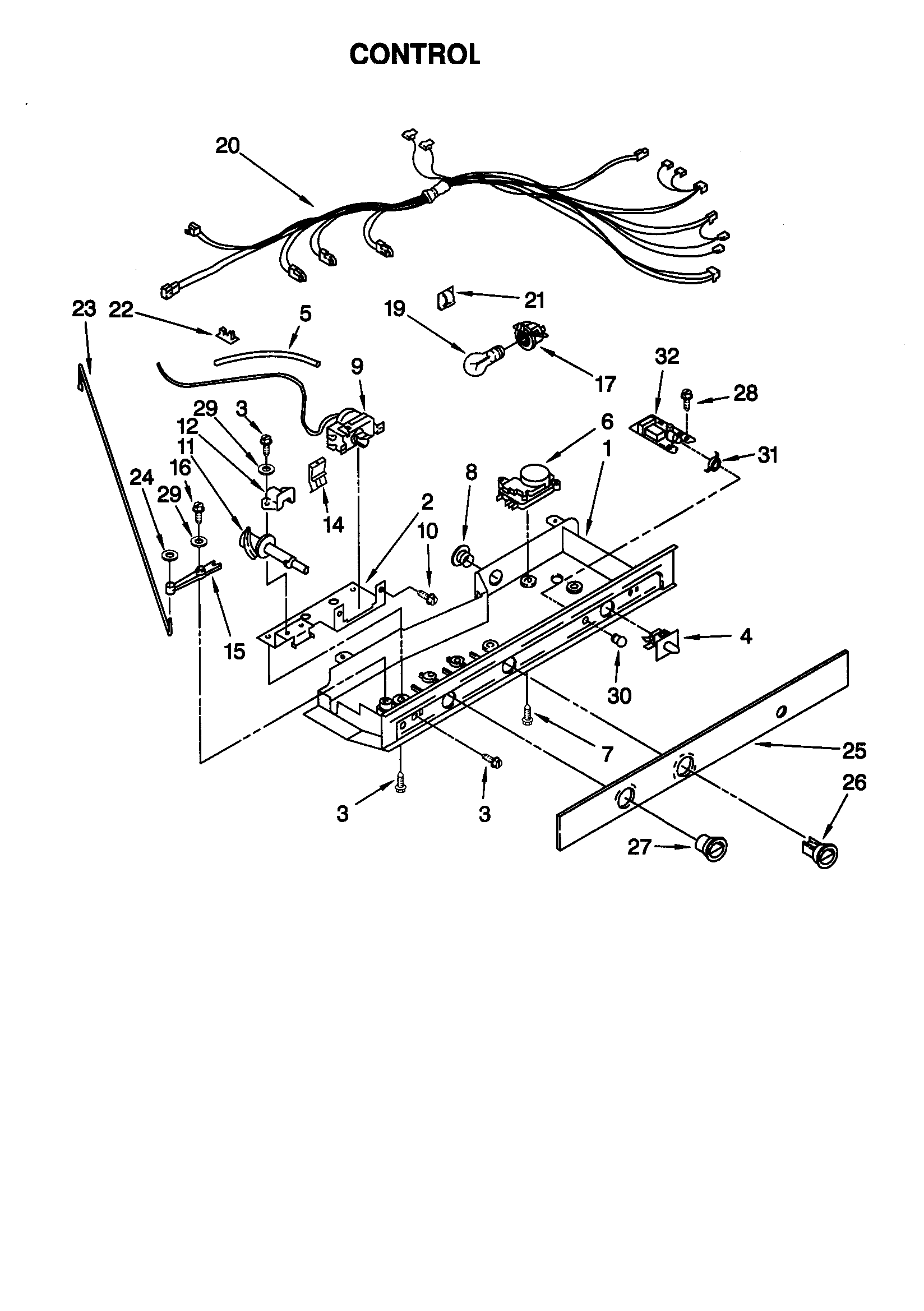 Kenmore 10659082891 control diagram