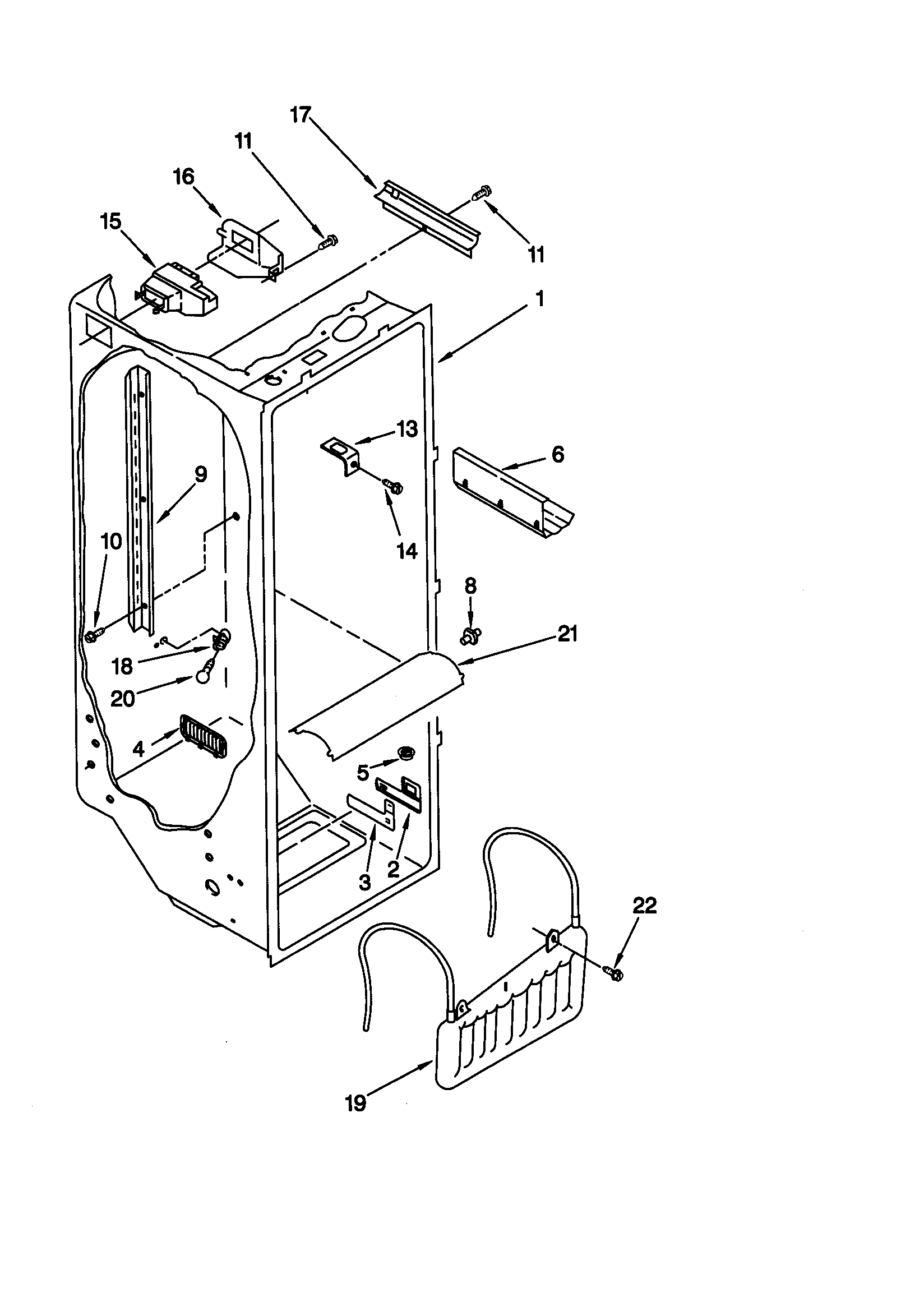 Kenmore 10659222990 refrigerator liner diagram