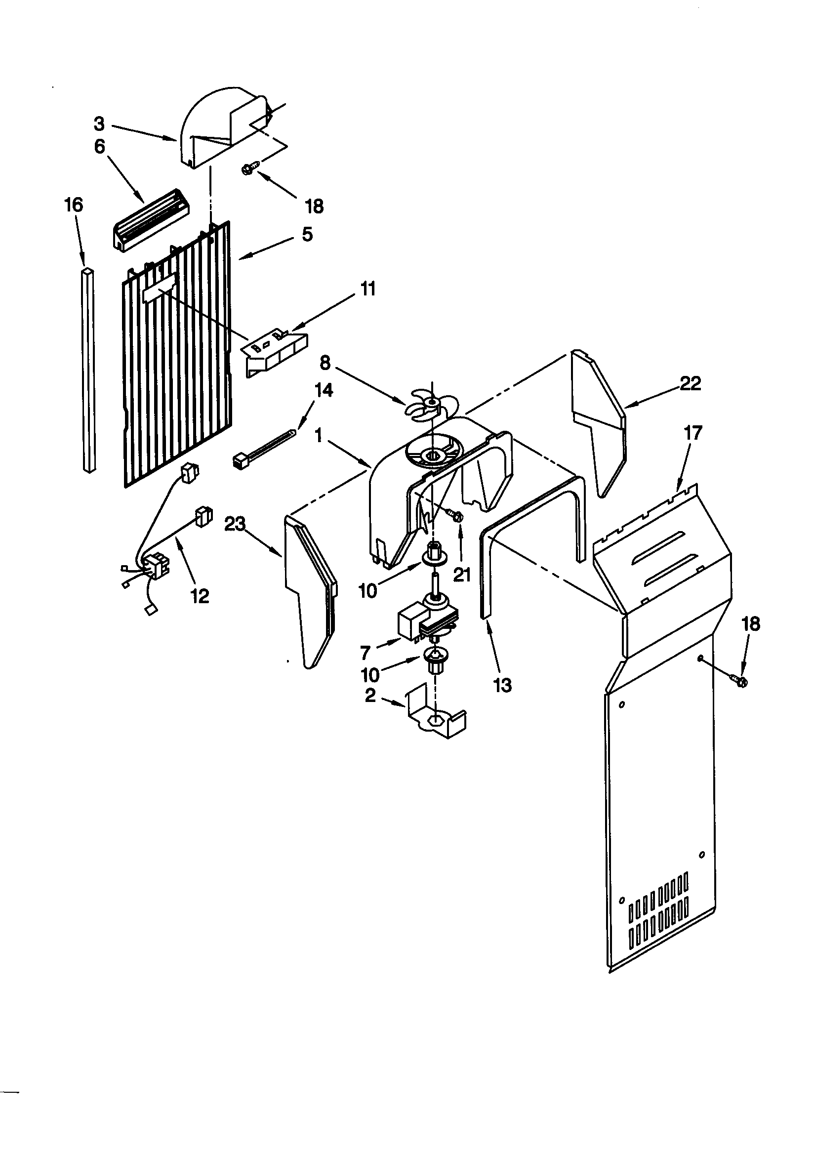 Kenmore 10659222990 air flow diagram