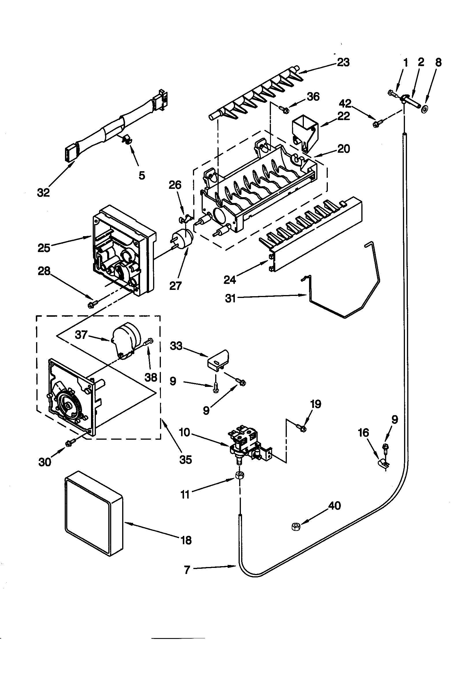 Kenmore 10659222990 icemaker diagram