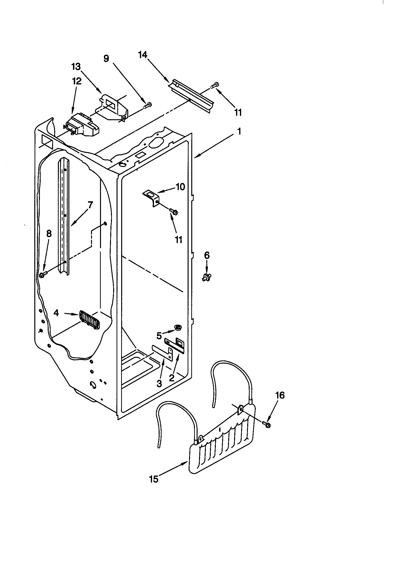 Kenmore 10659028990 refrigerator liner diagram