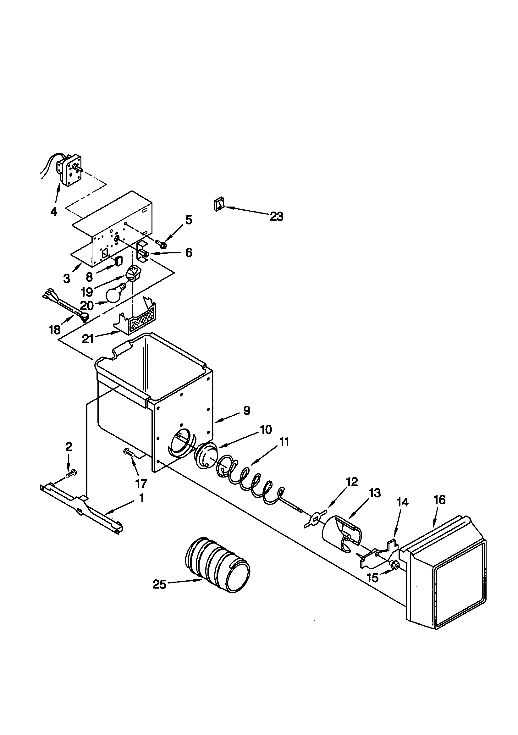 Kenmore 10659028990 freezer interior diagram
