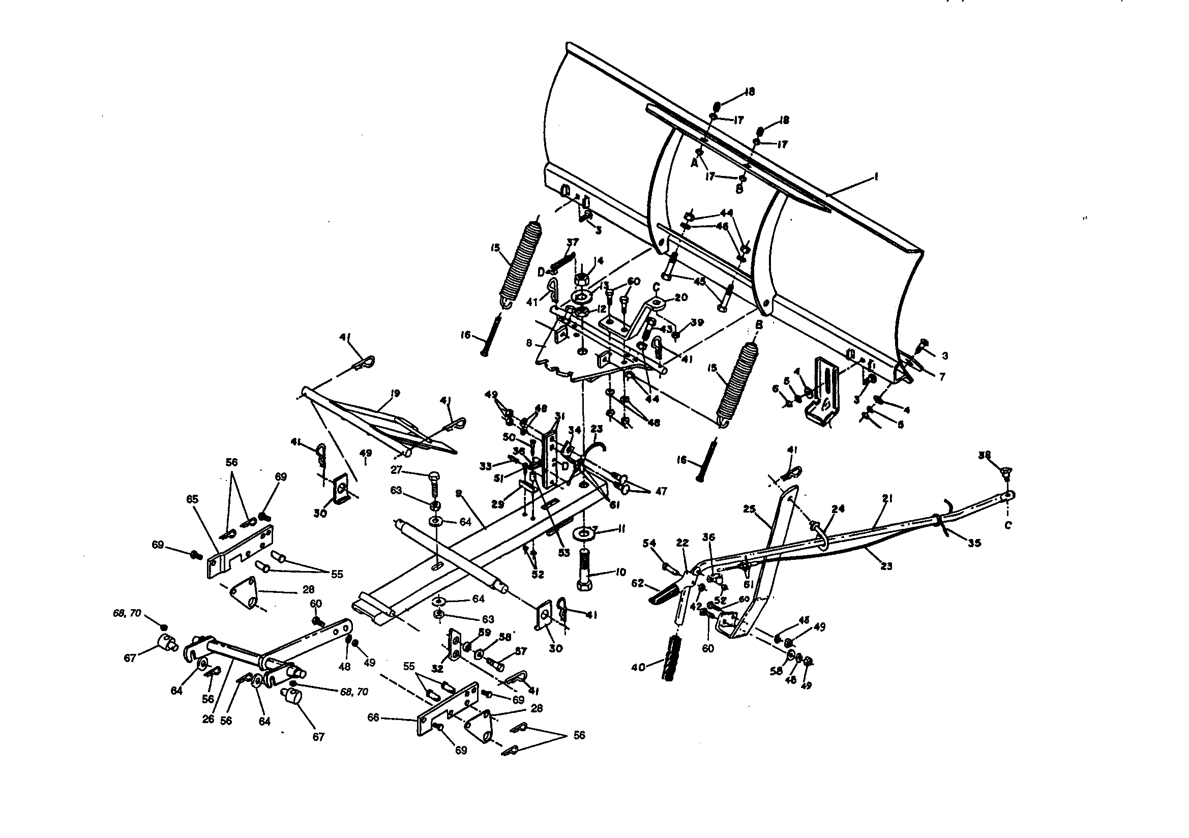 Craftsman 486244120 48" dozer blade diagram