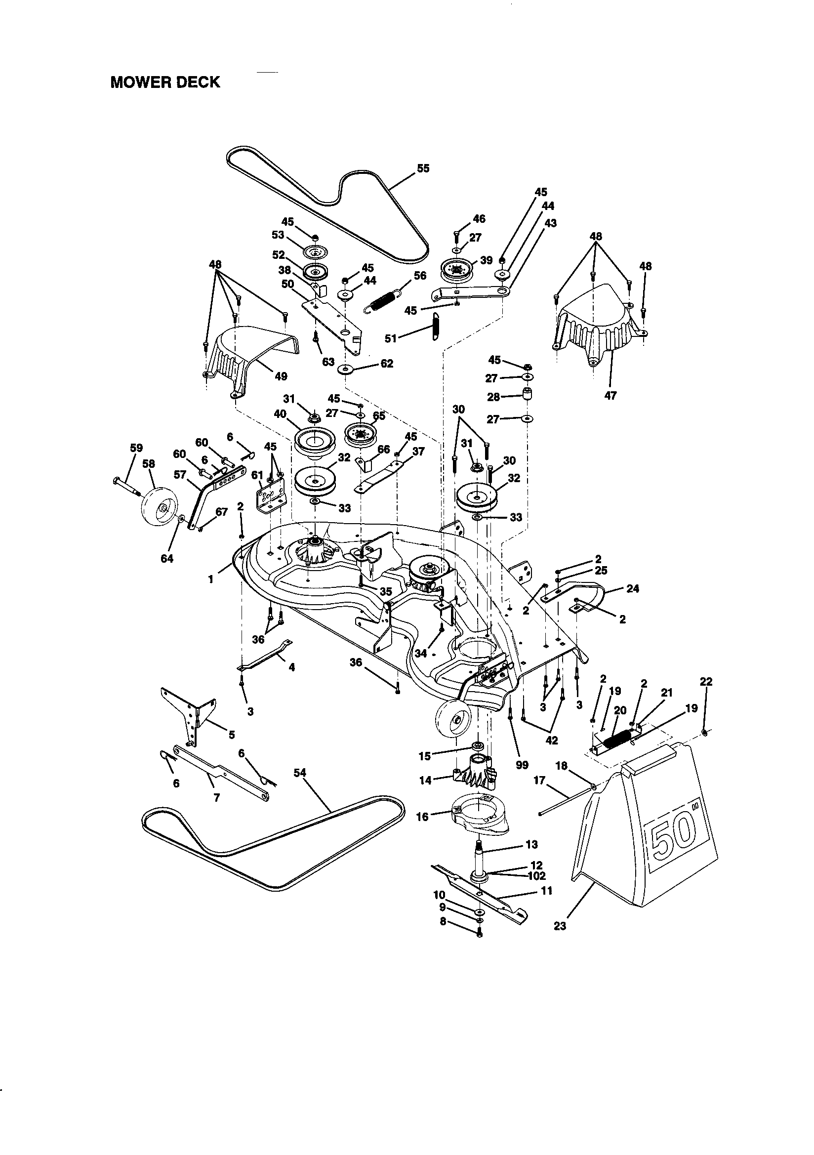 Craftsman 917273061 mower deck diagram